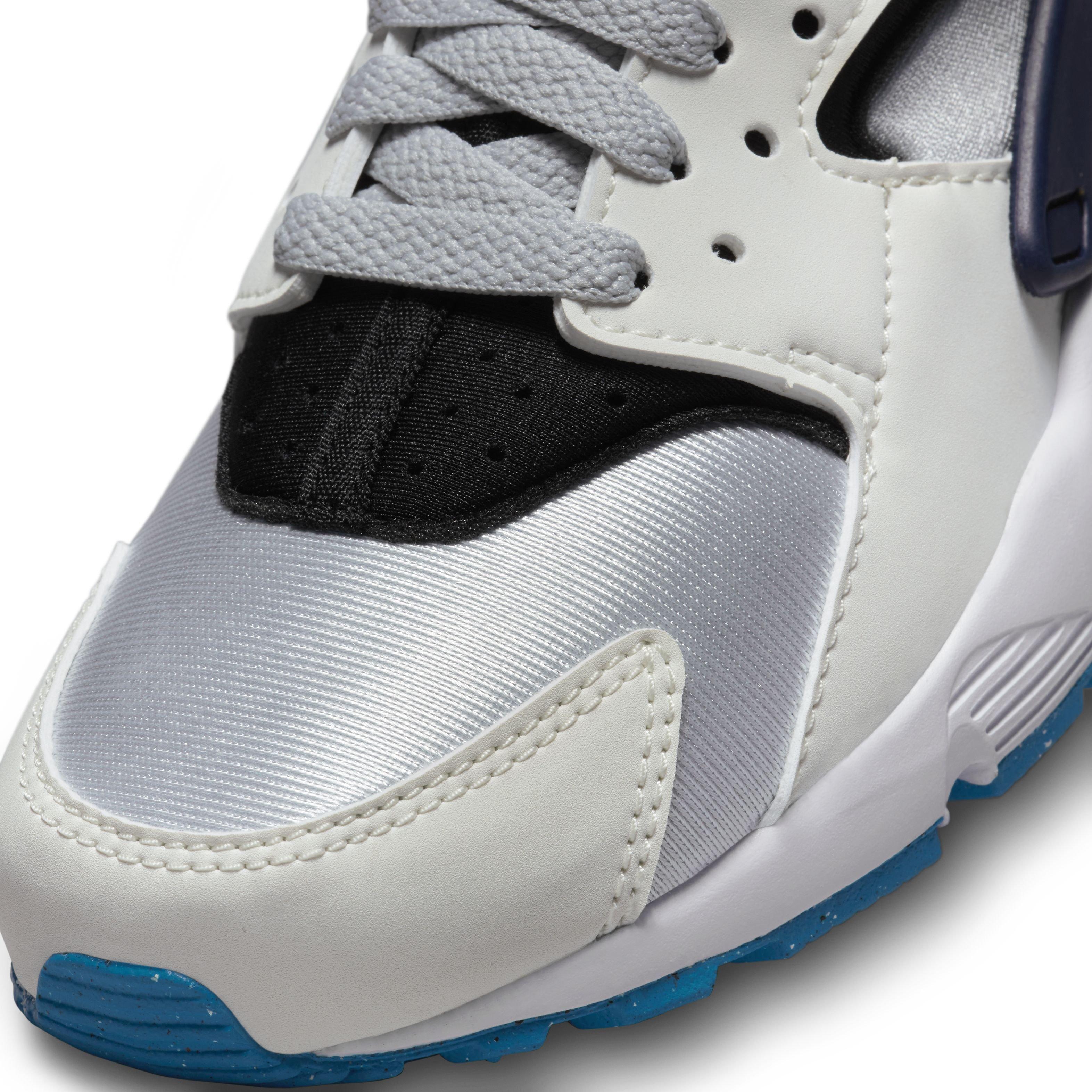Nike Huarache Run "Summit White/Pure Platinum/Black/Deep Royal Blue" Grade School Boys' Shoe - WHITE/PLATINUM/BLACK/ROYAL Thumbnail View 7