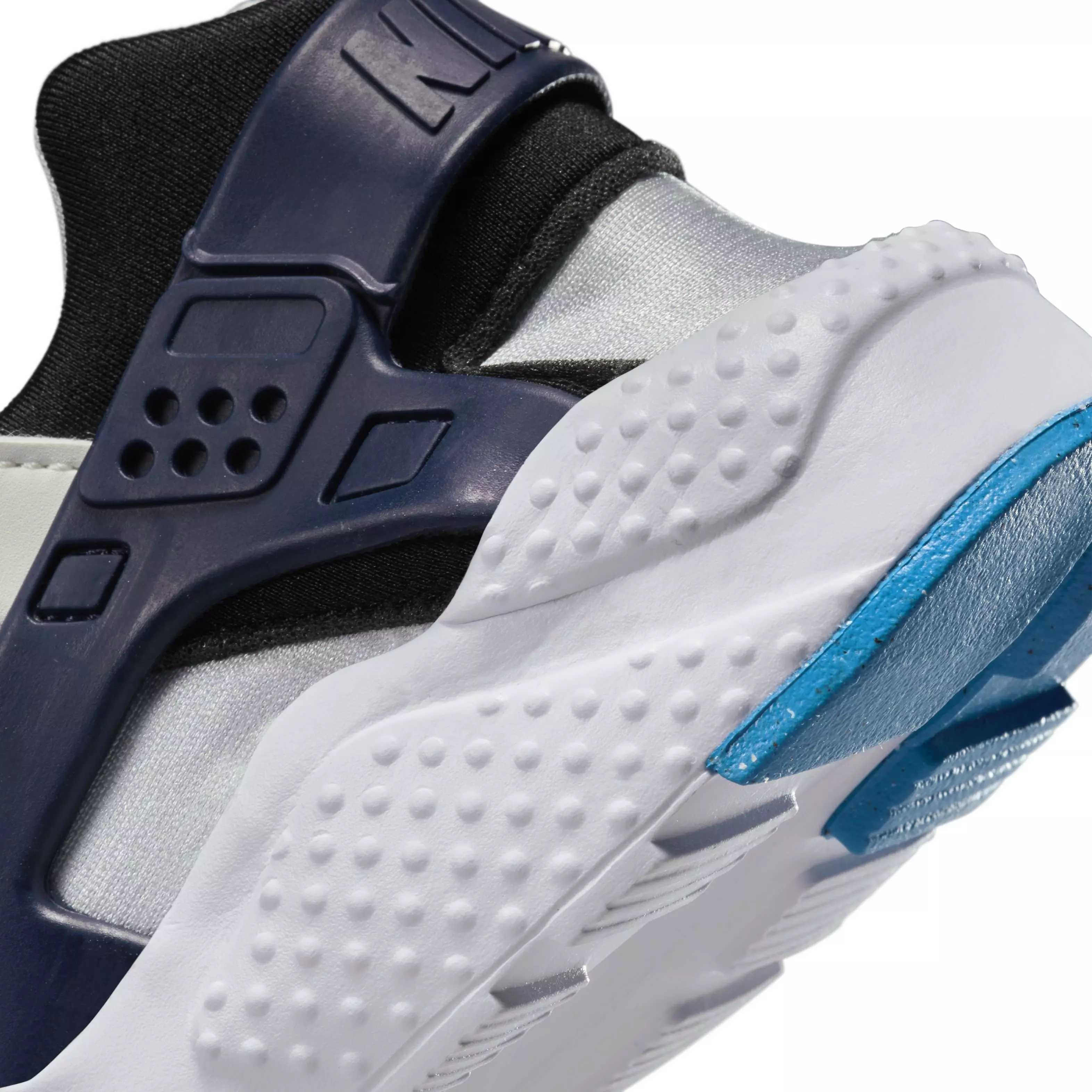 Nike Huarache Run "Summit White/Pure Platinum/Black/Deep Royal Blue" Grade School Boys' Shoe - WHITE/PLATINUM/BLACK/ROYAL