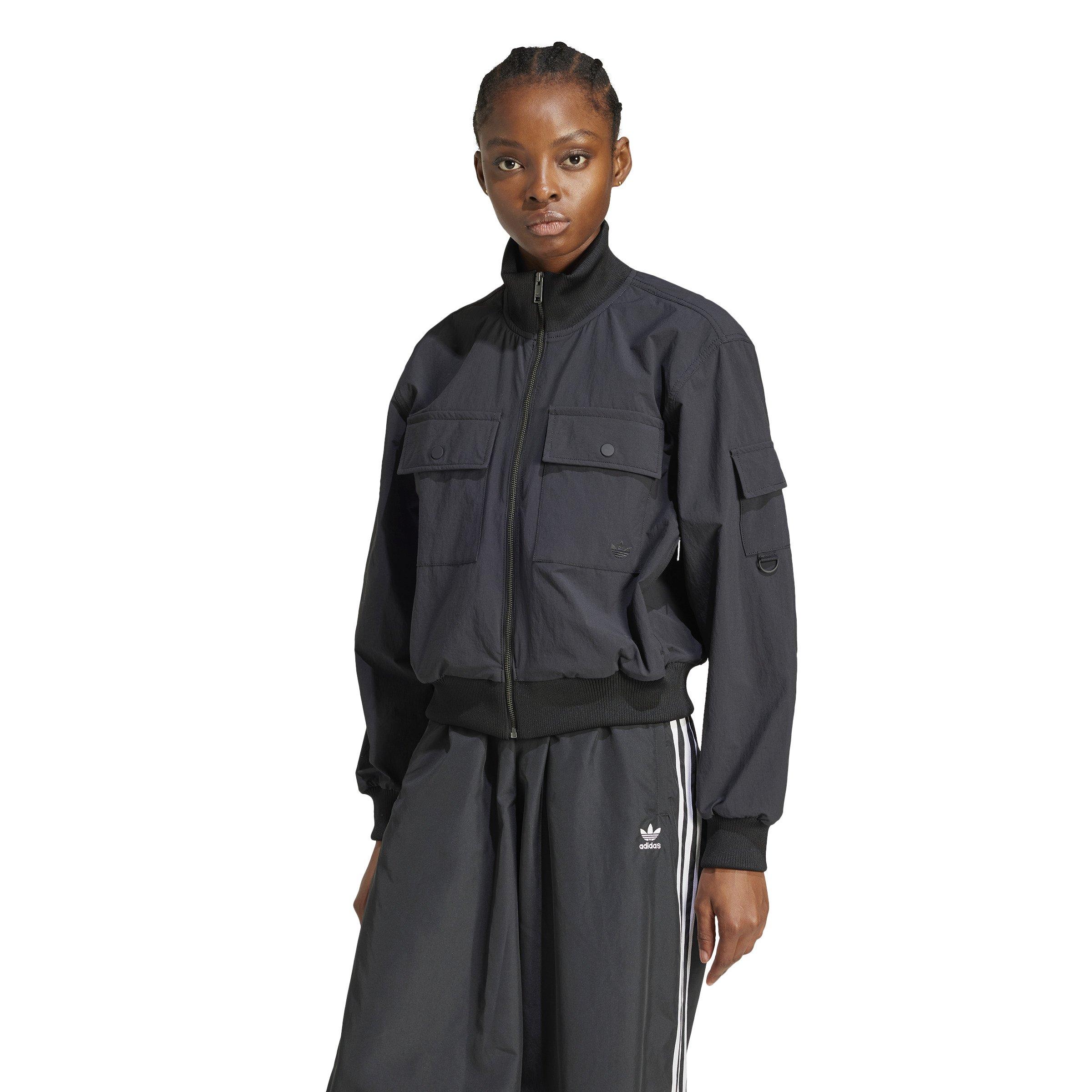 adidas Originals Women's Premium Essentials Woven Jacket -Black - BLACK Thumbnail View 1