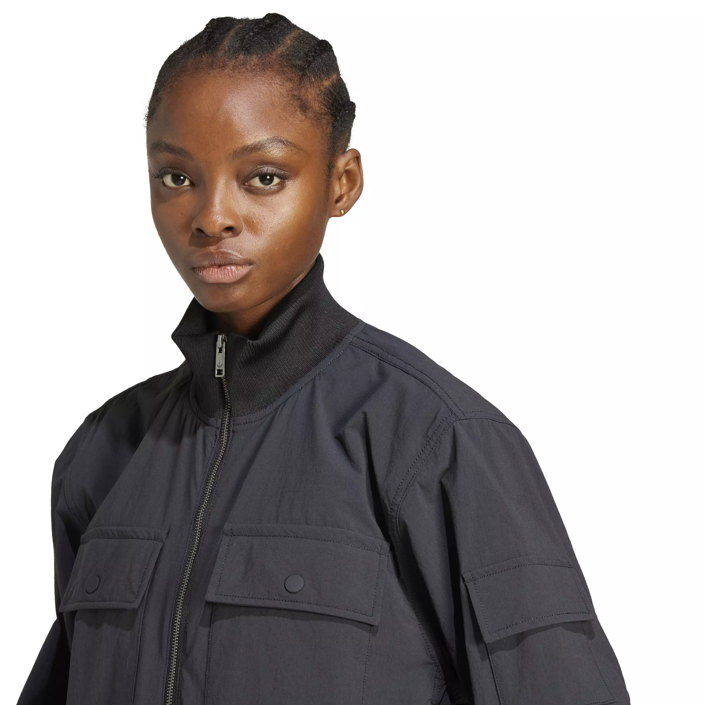 adidas Originals Women's Premium Essentials Woven Jacket -Black - BLACK