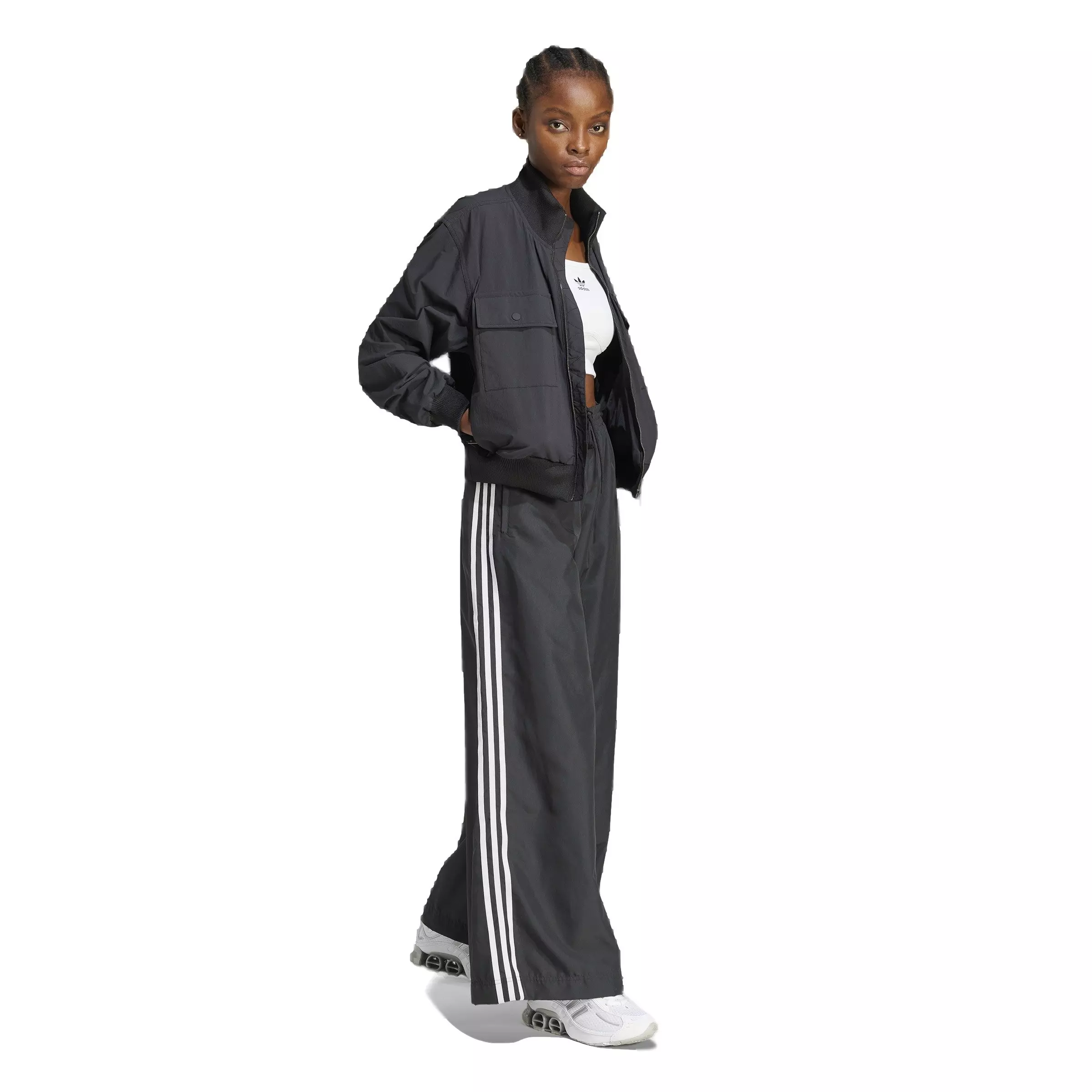 adidas Originals Women's Premium Essentials Woven Jacket -Black - BLACK