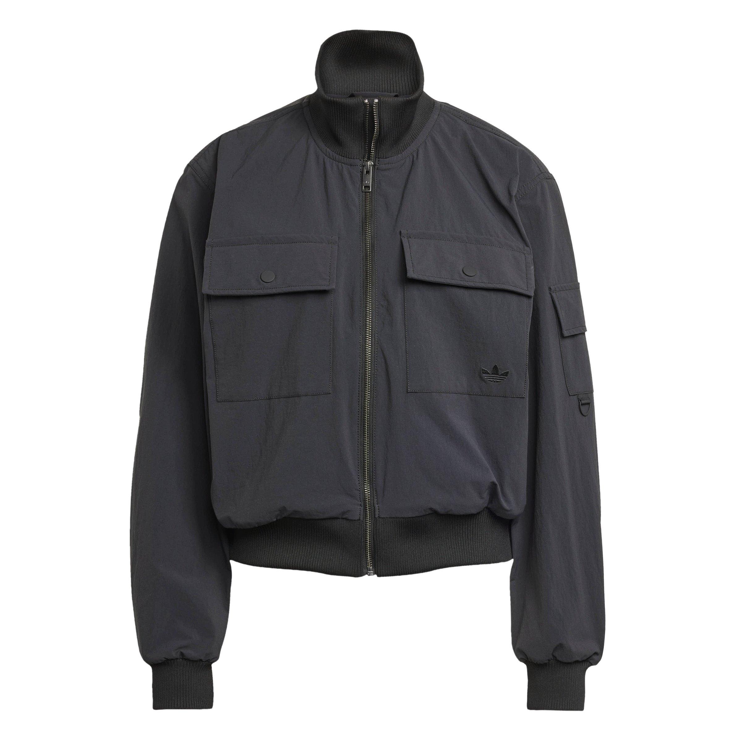 adidas Originals Women's Premium Essentials Woven Jacket -Black - BLACK Thumbnail View 6