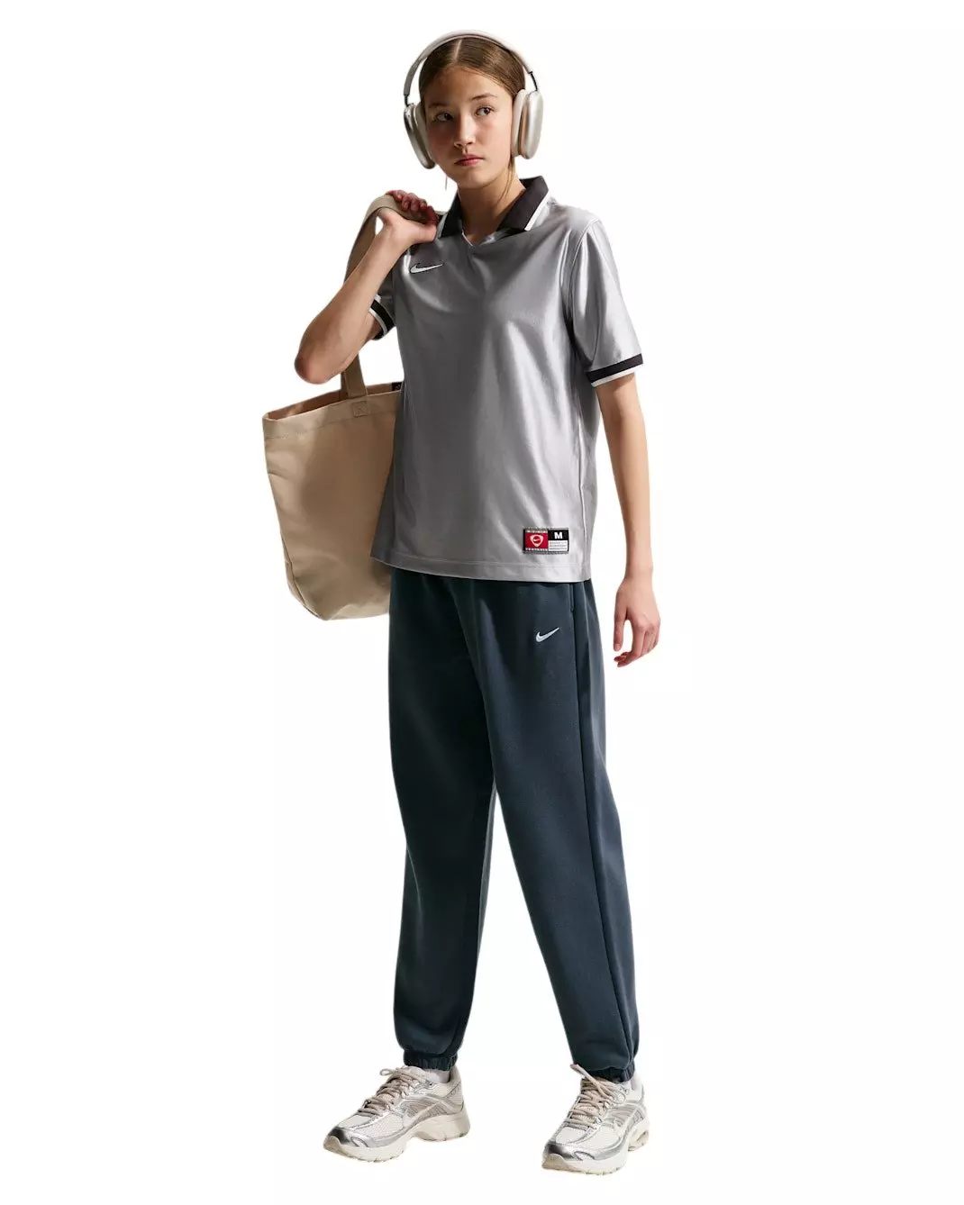 Nike Big Girls' Sportswear Studio Fleece Loose Pants - Blue - BLUE
