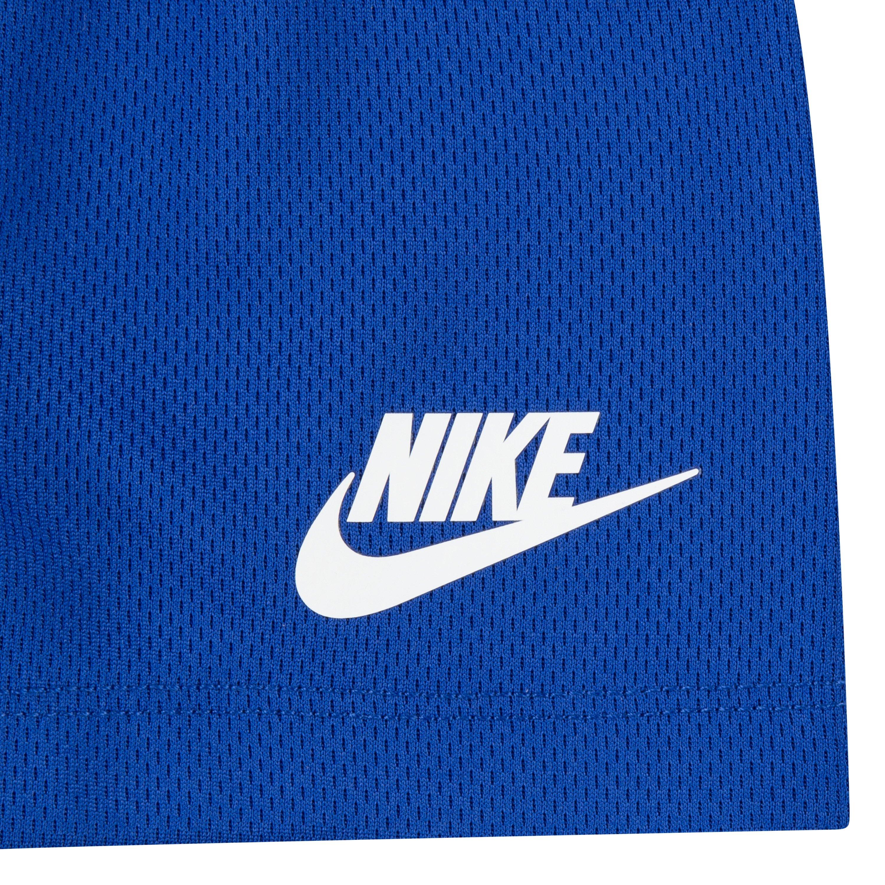 Nike Infant Boys' Dri-FIT Futura Mesh 2-Piece Short Set - White/Royal - WHITE/ROYAL Thumbnail View 5