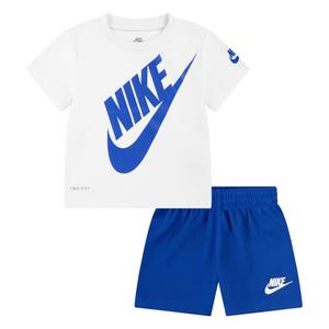 Nike Infant Boys' Dri-FIT Futura Mesh 2-Piece Short Set -White/Royal