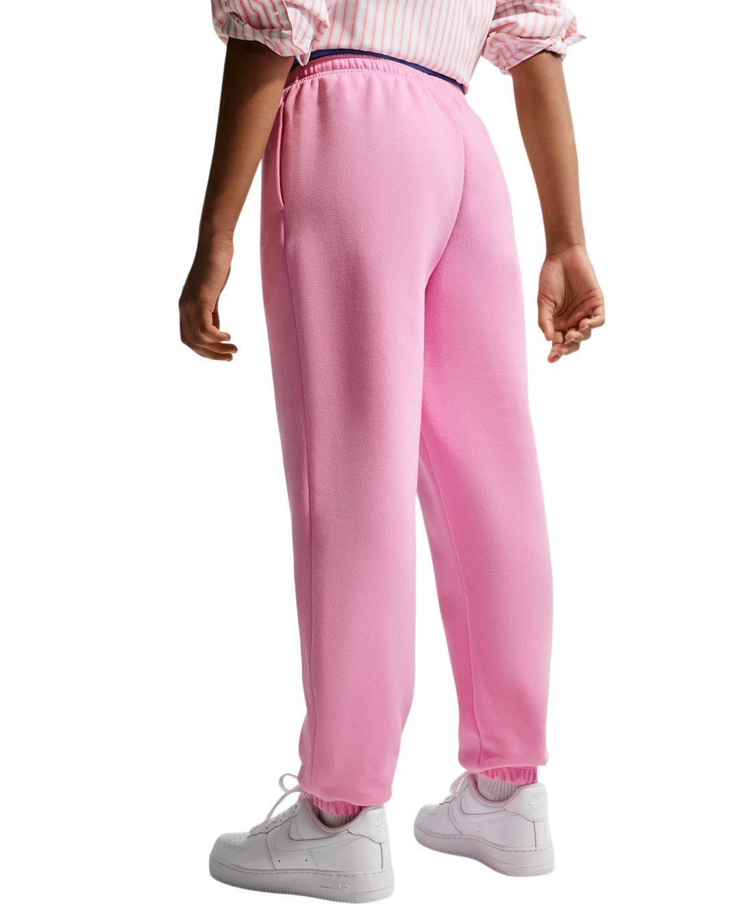 Nike Big Girls' Sportswear Studio Fleece Loose Pants - Pink - PINK Thumbnail View 4