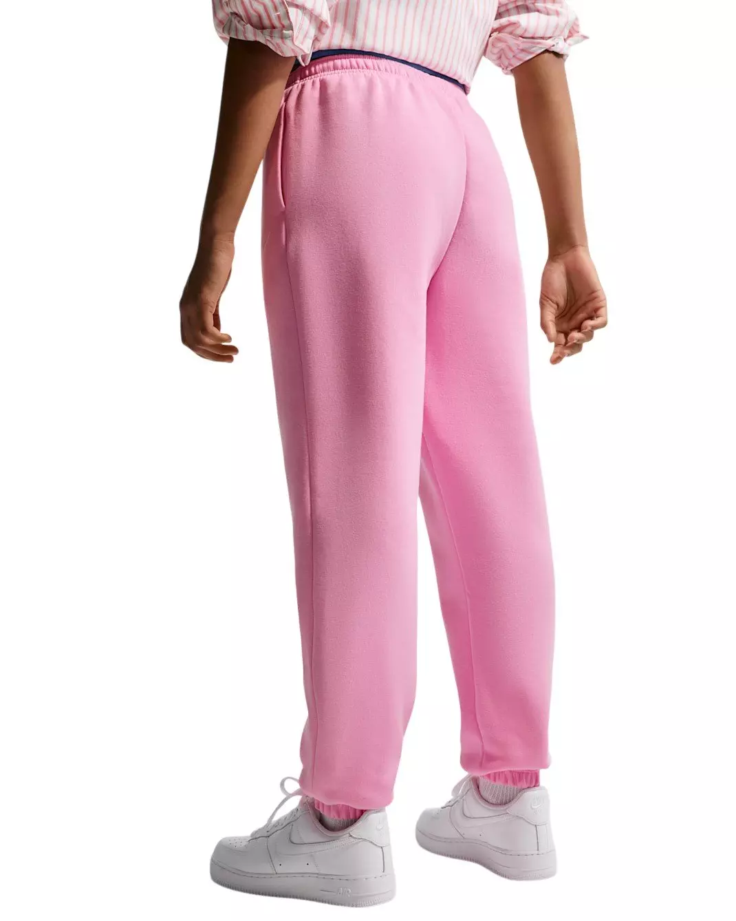 Nike Big Girls' Sportswear Studio Fleece Loose Pants - Pink - PINK