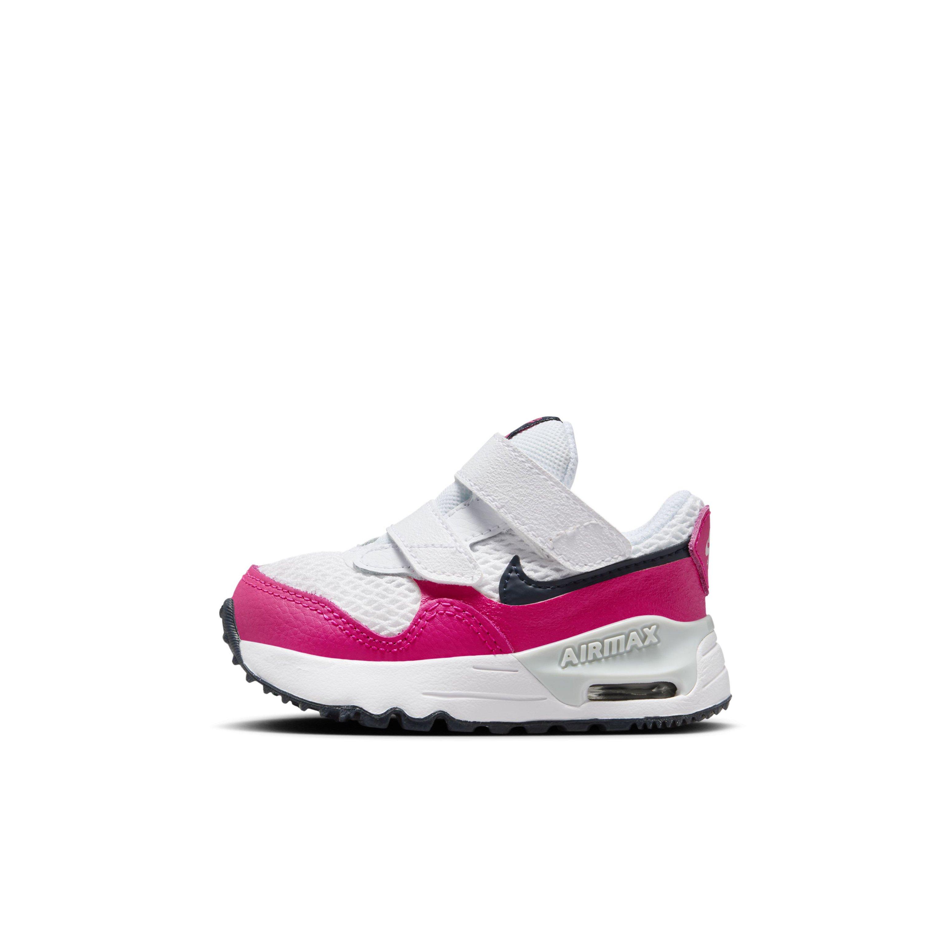 Nike Air Max SYSTM "White/Fierce Pink/Pure Platinum/Obsidian" Infant Girls' Shoe - WHITE/PINK/PLATINUM/OBSIDIAN Thumbnail View 2