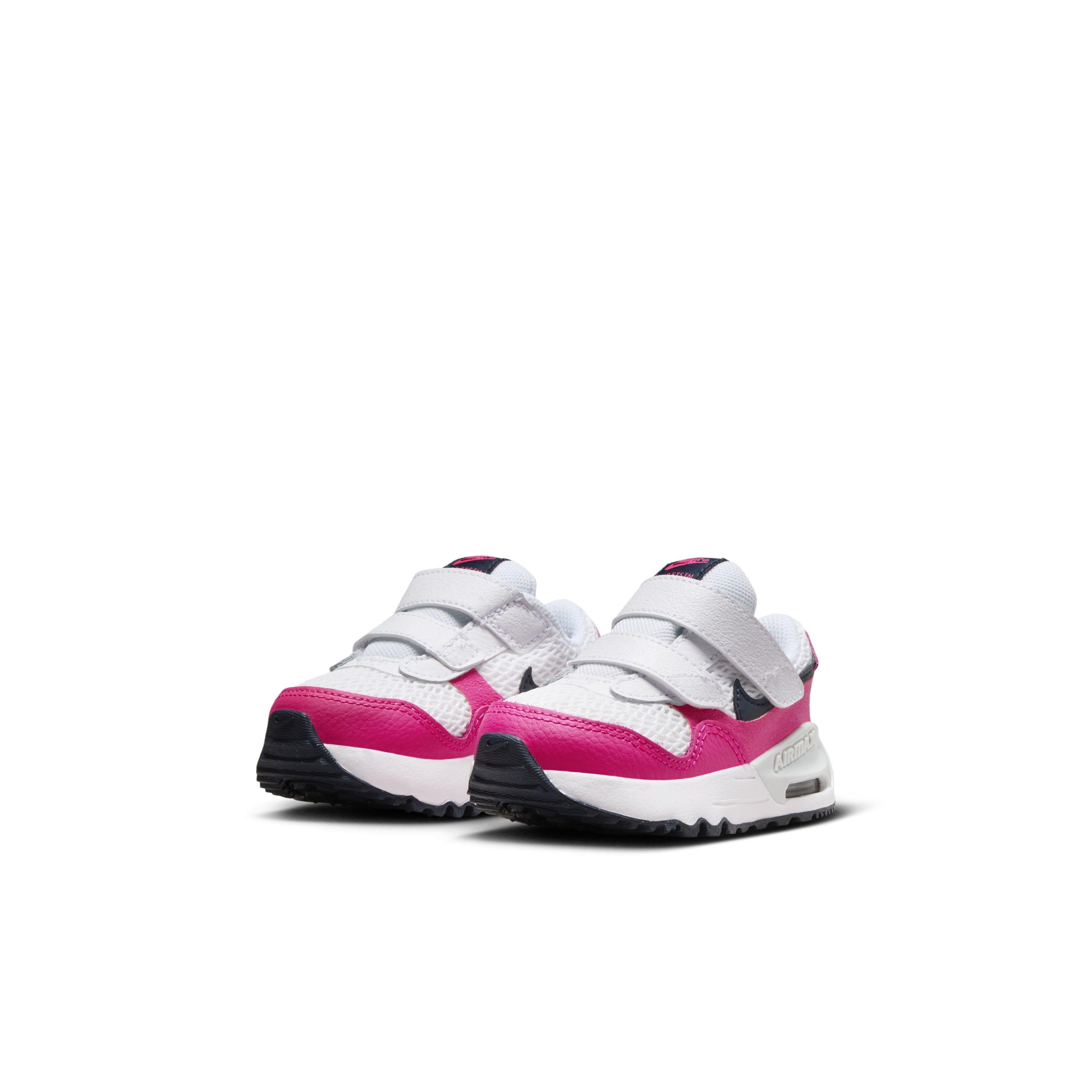 Nike Air Max SYSTM "White/Fierce Pink/Pure Platinum/Obsidian" Infant Girls' Shoe - WHITE/PINK/PLATINUM/OBSIDIAN Thumbnail View 3