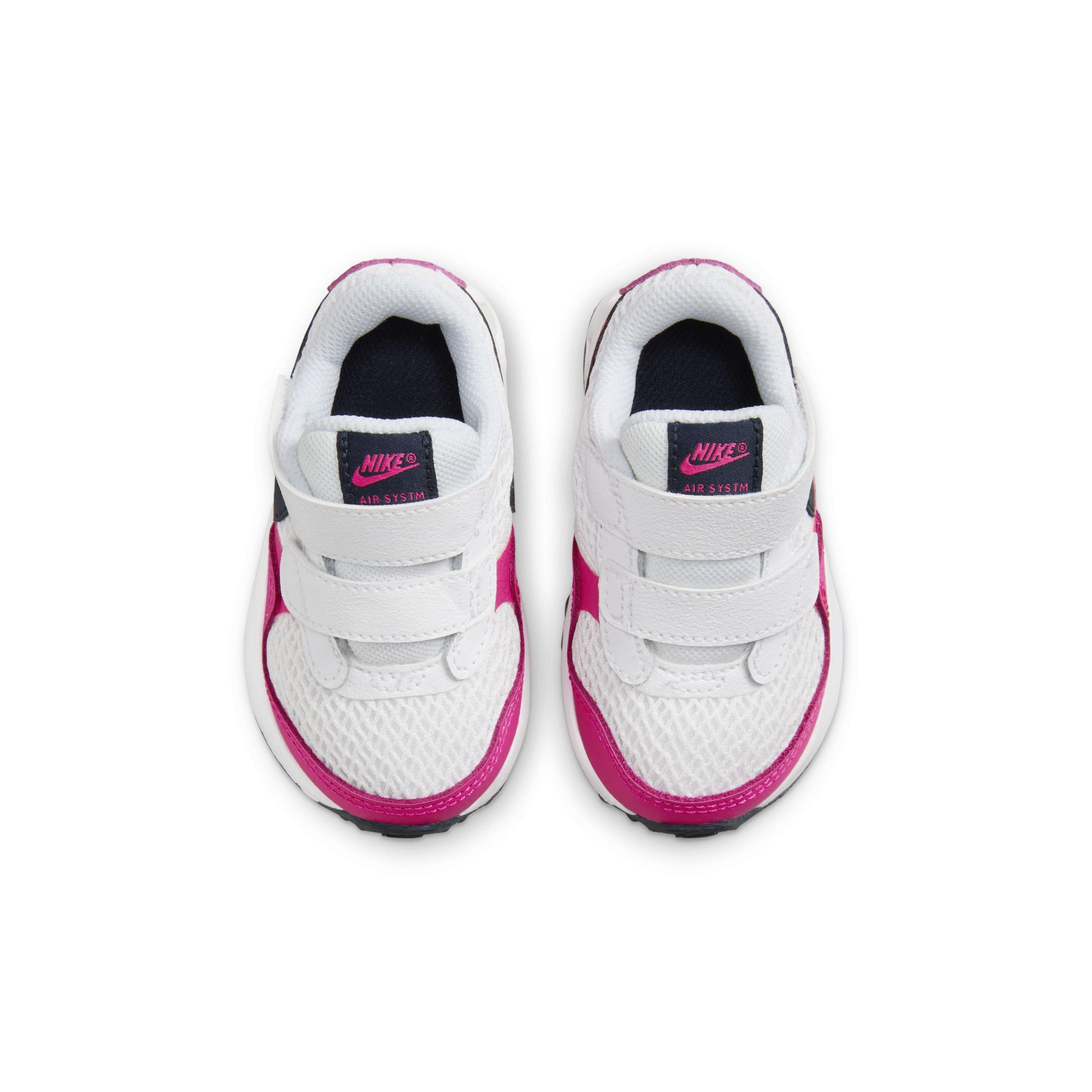 Nike Air Max SYSTM "White/Fierce Pink/Pure Platinum/Obsidian" Infant Girls' Shoe - WHITE/PINK/PLATINUM/OBSIDIAN Thumbnail View 4