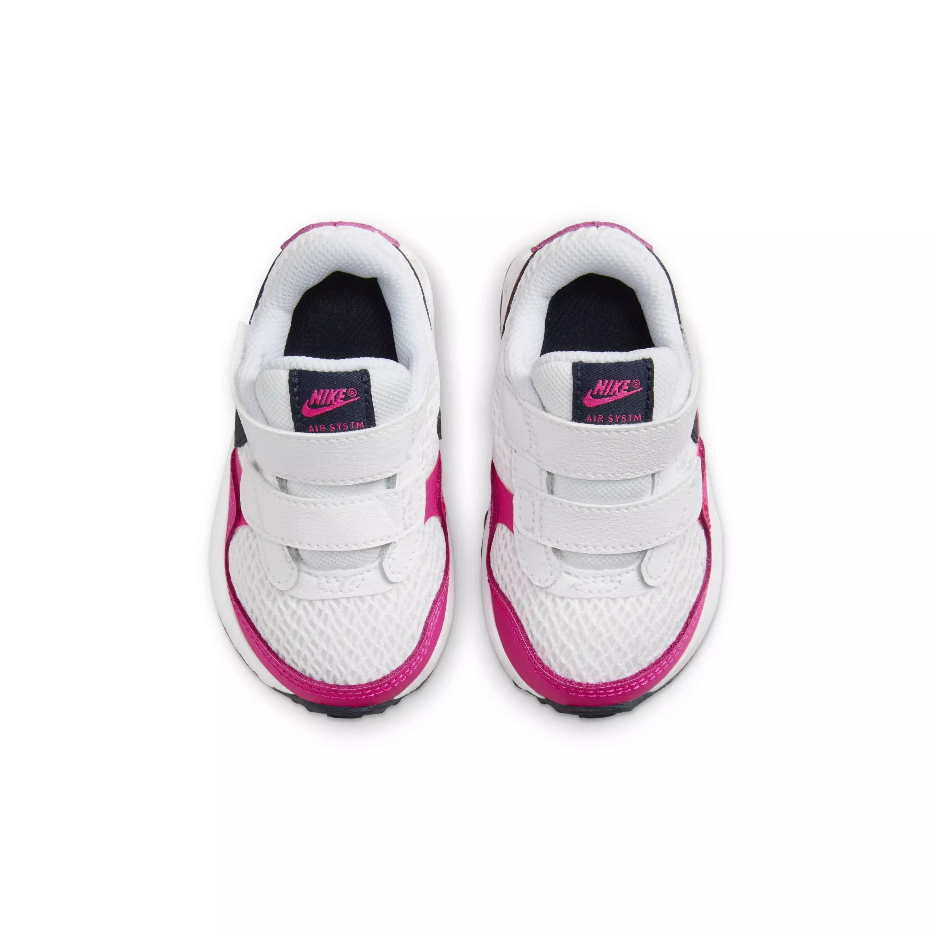 Nike Air Max SYSTM "White/Fierce Pink/Pure Platinum/Obsidian" Infant Girls' Shoe - WHITE/PINK/PLATINUM/OBSIDIAN