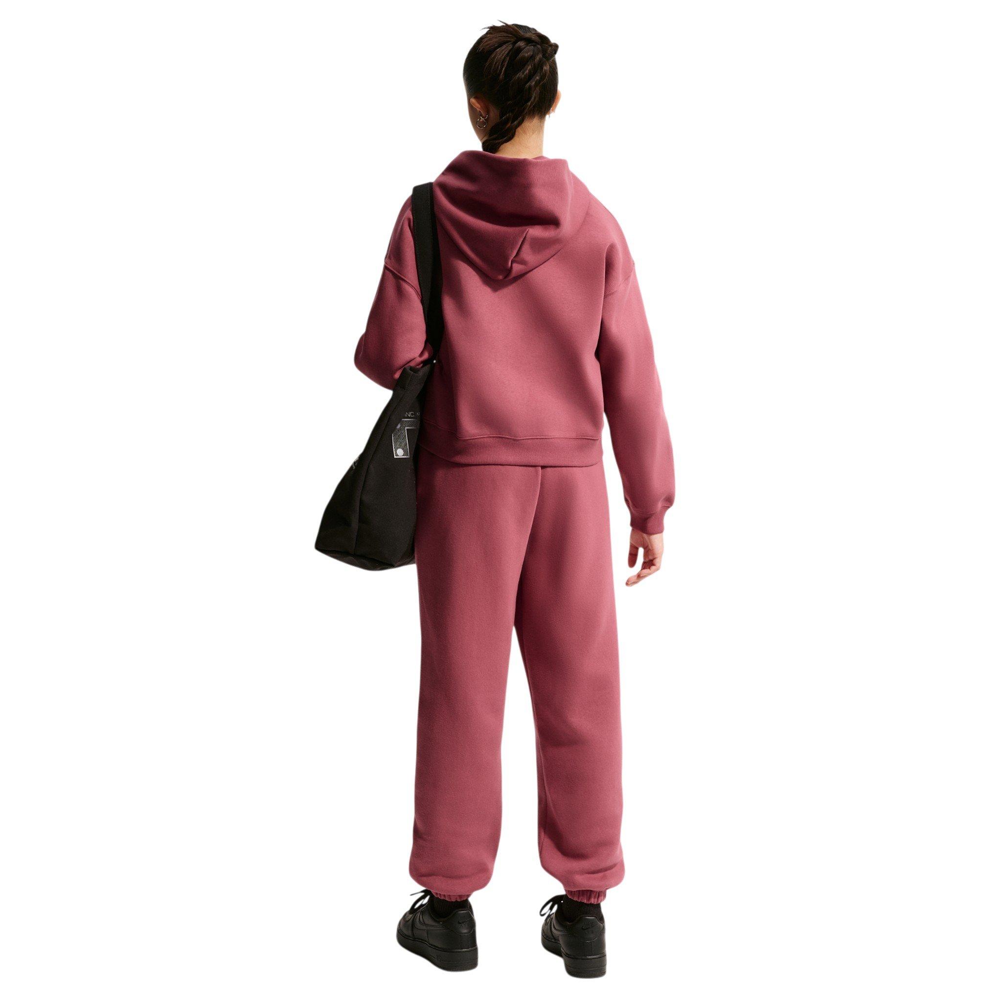 Nike Sportswear Studio Fleece Big Girls' Pink Smoke Loose Pants