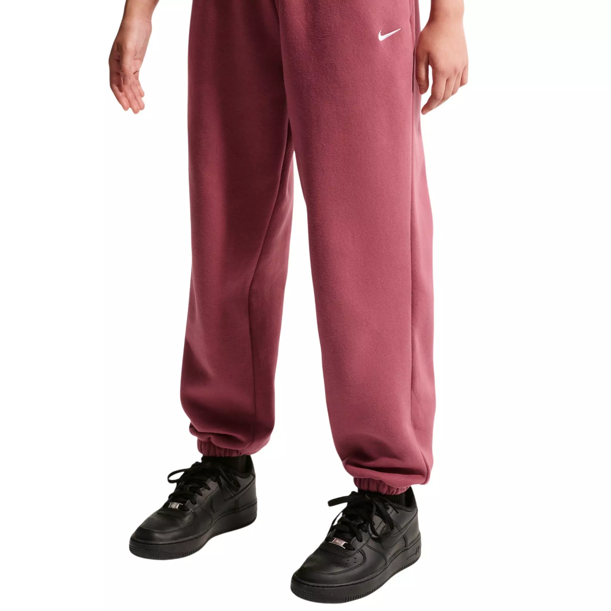 Nike Big Girls' Sportswear Studio Fleece Loose Pants - Pink Smoke - PINK SMOKE
