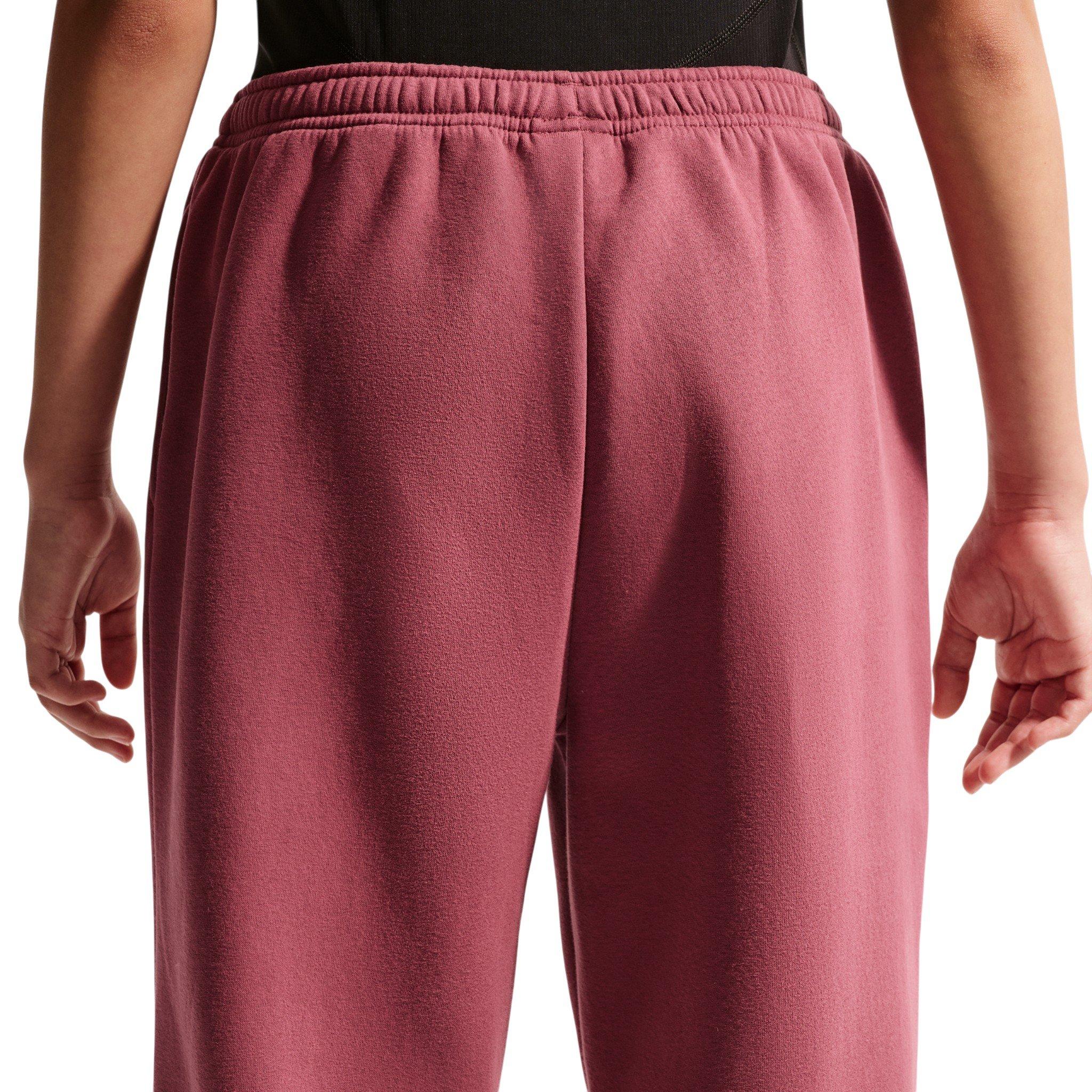 Nike Sportswear Studio Fleece Big Girls' Pink Smoke Loose Pants