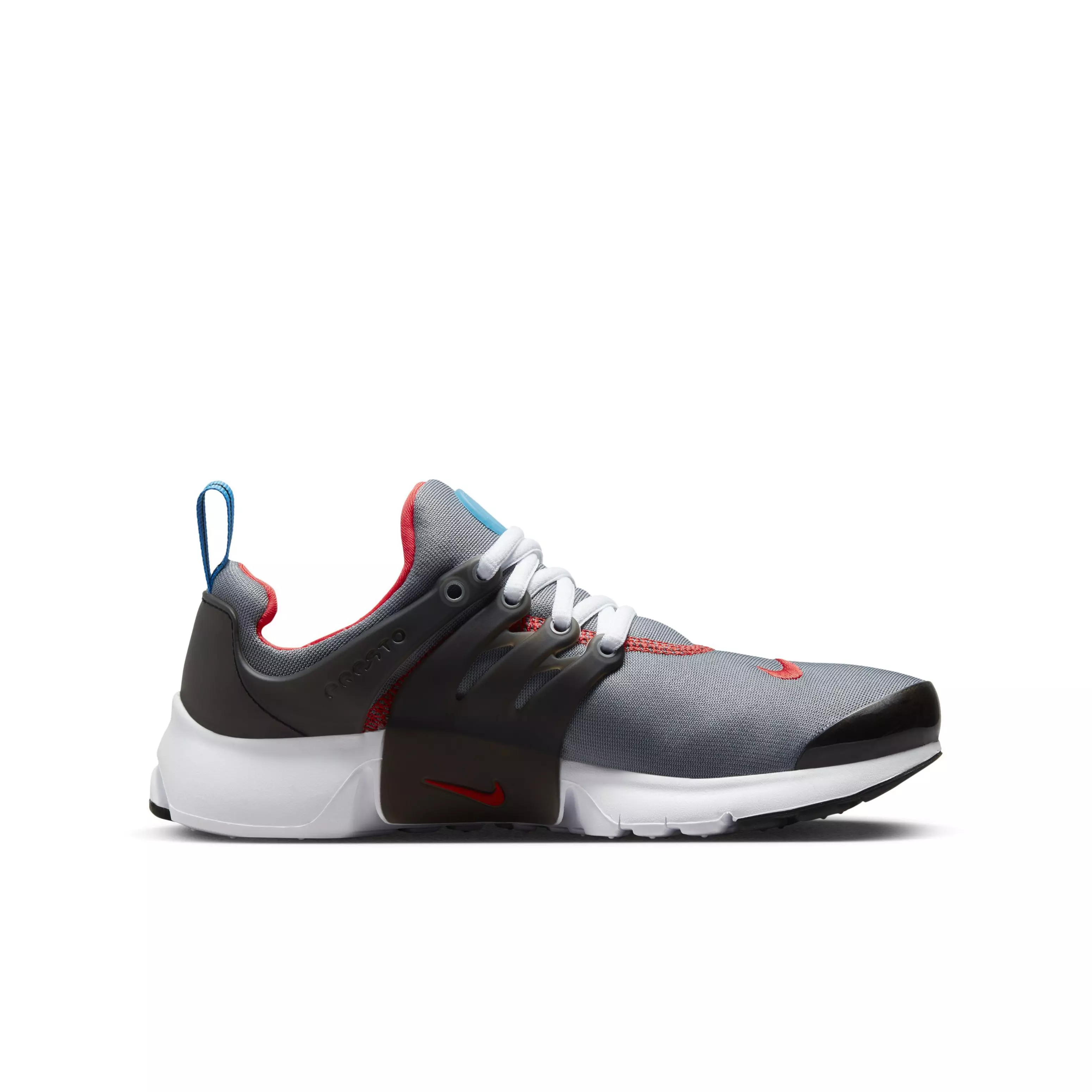 Nike Presto "Cool Grey/Black/White/Light Crimson" Grade School Boys' Shoe - GREY/BLACK/WHITE/LT CRIMSON