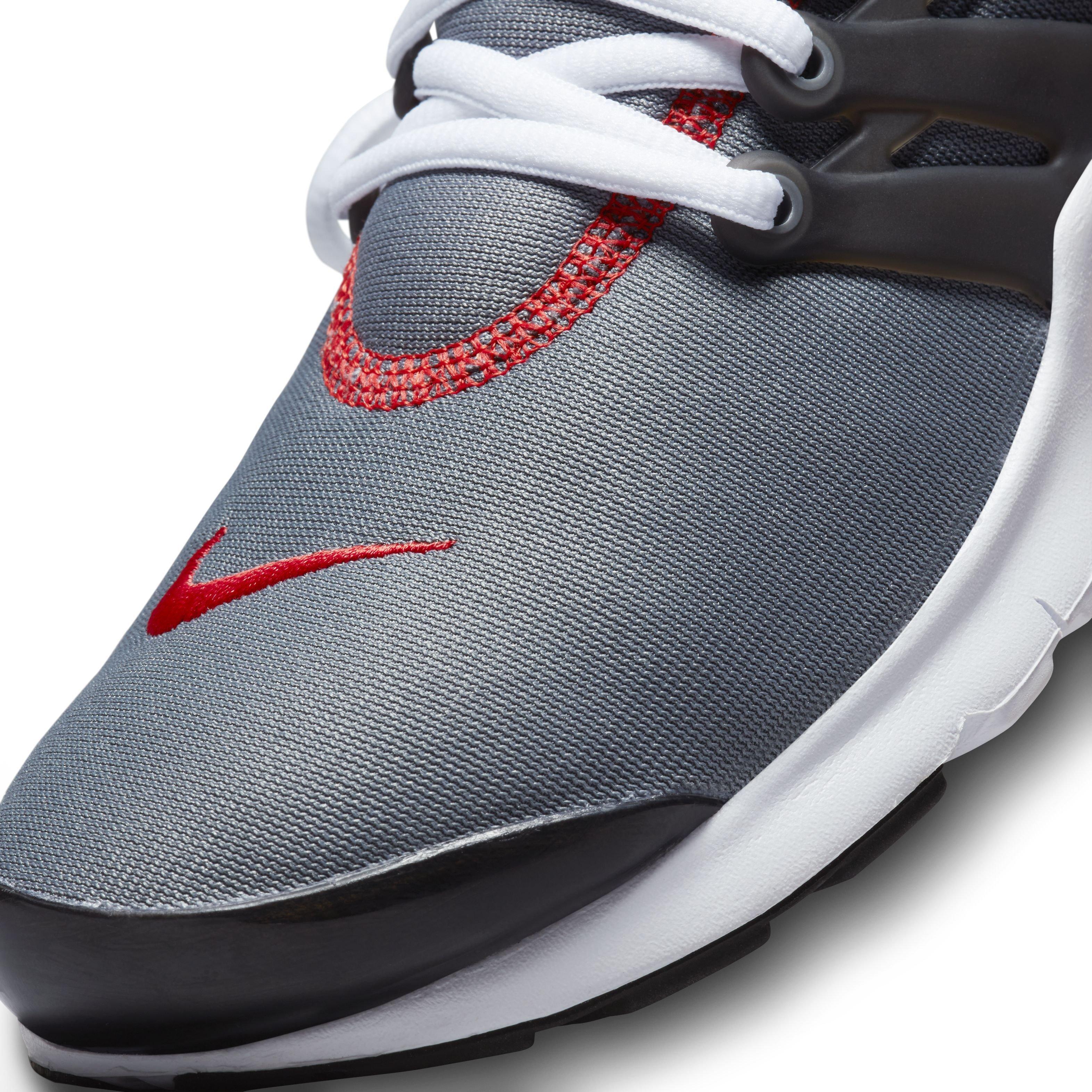 Nike Presto Cool Grey Black White Light Crimson Grade School Boys Shoe Hibbett