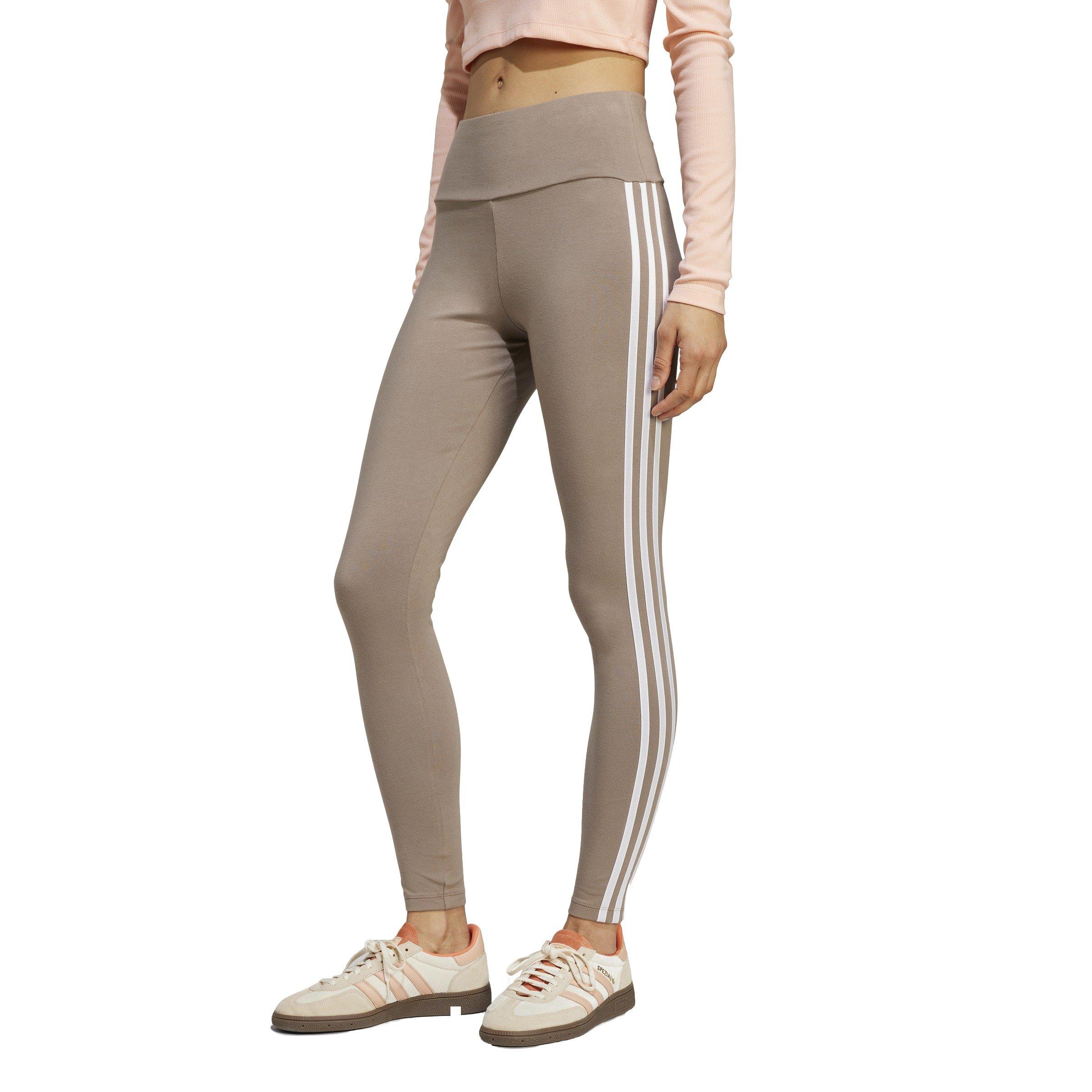adidas Originals Women's adicolor 3-Stripes Leggings -Brown - BROWN Thumbnail View 1