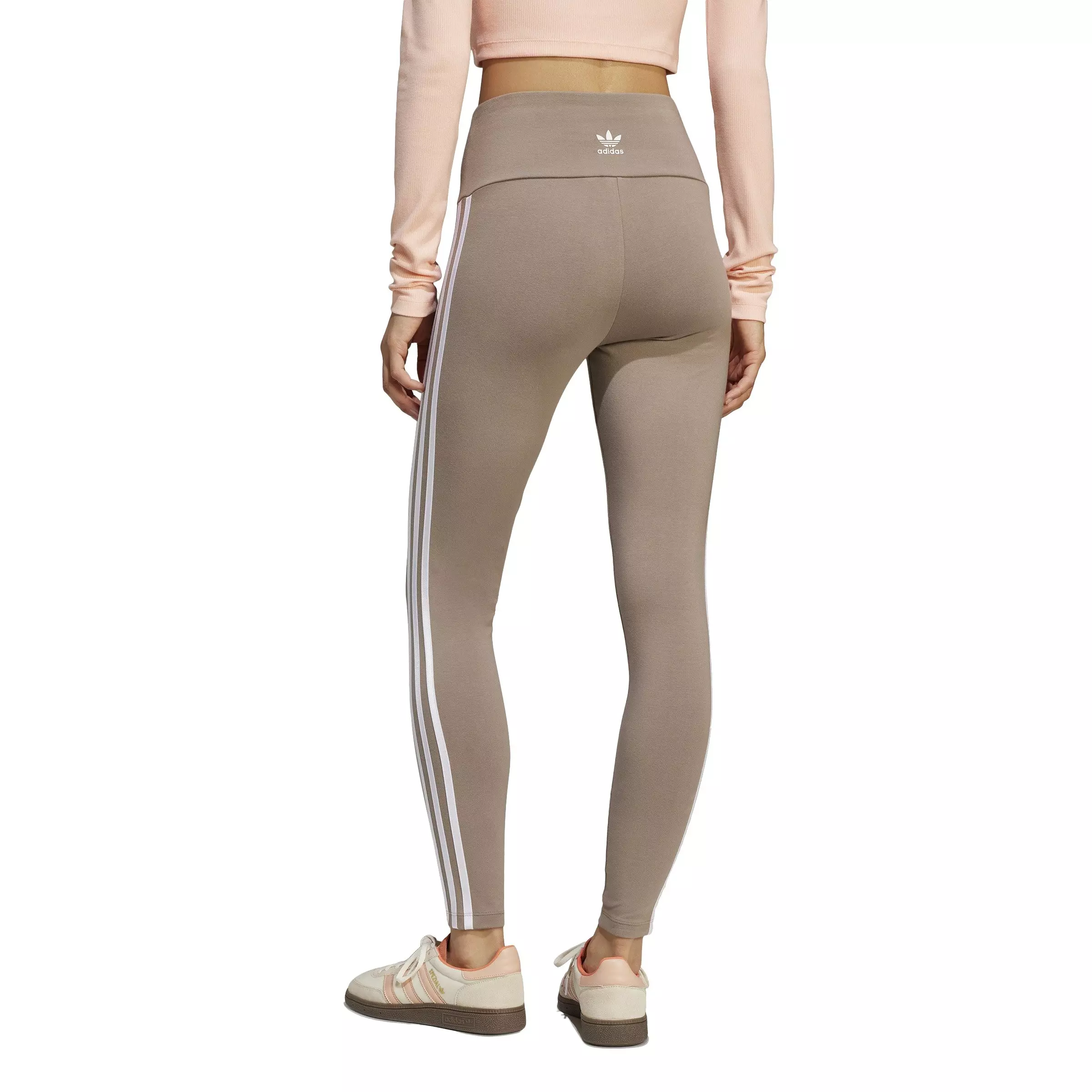 adidas Originals Women's adicolor 3-Stripes Leggings -Brown - BROWN