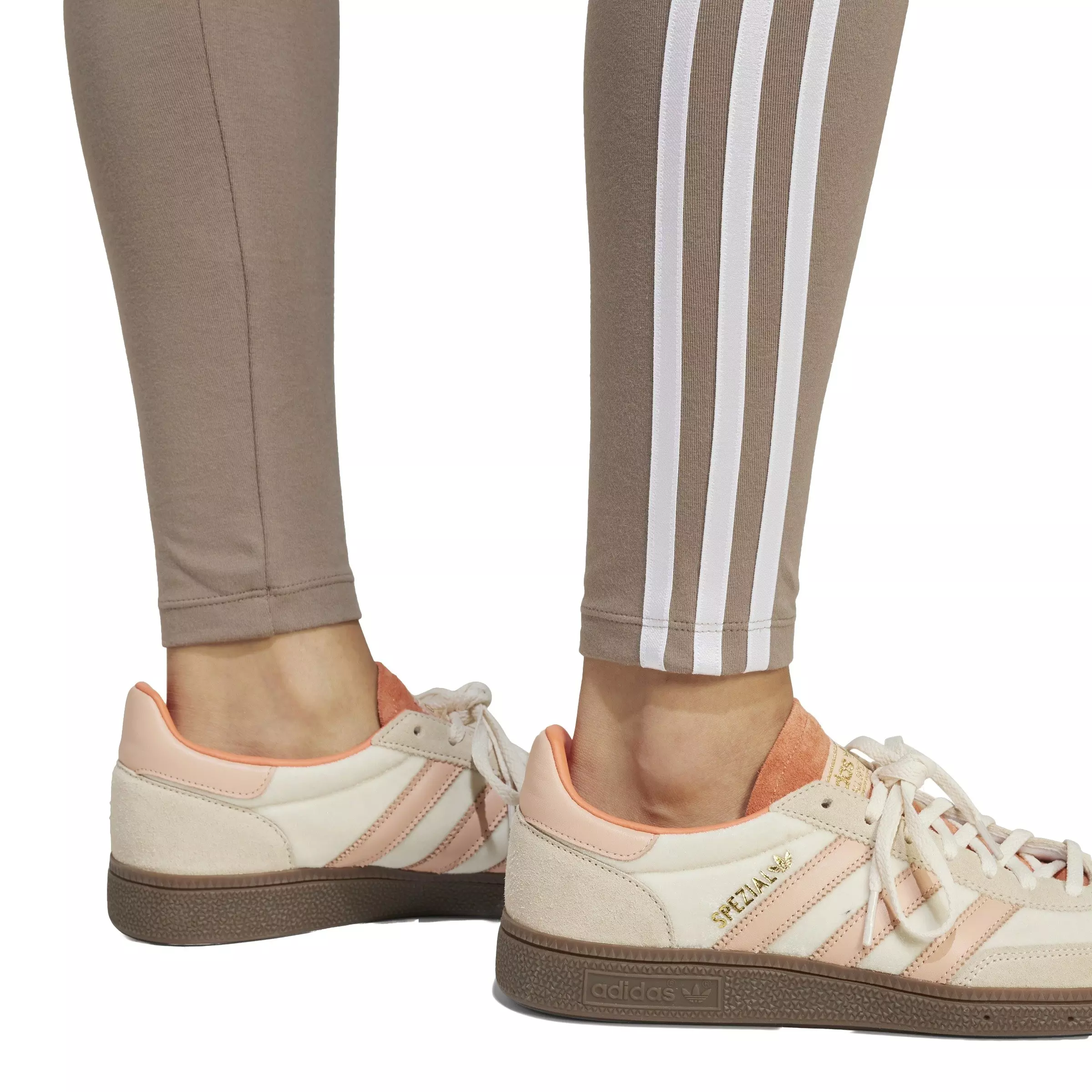 adidas Originals Women's adicolor 3-Stripes Leggings -Brown - BROWN