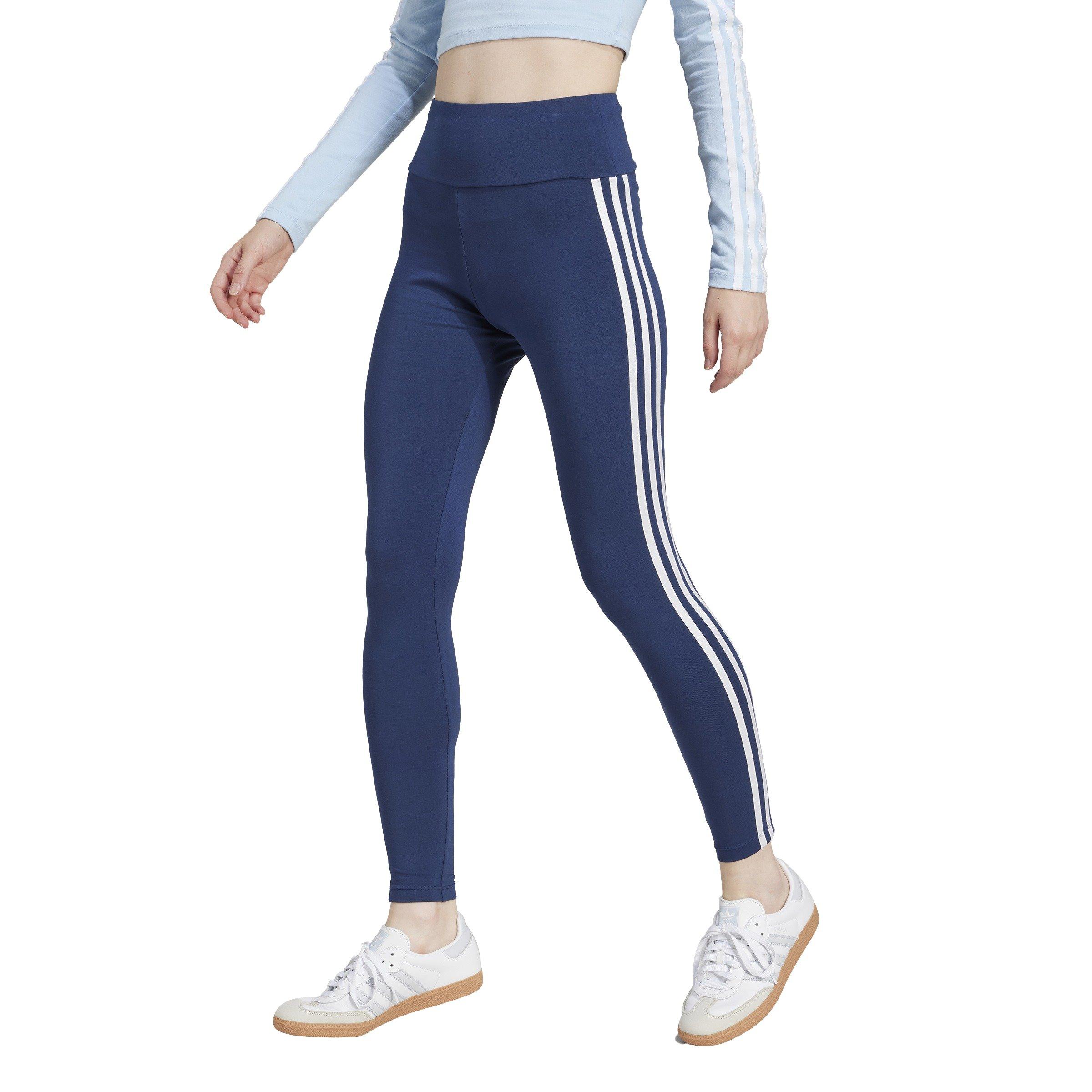 adidas Originals Women's adicolor 3-Stripes Leggings -Blue - BLUE