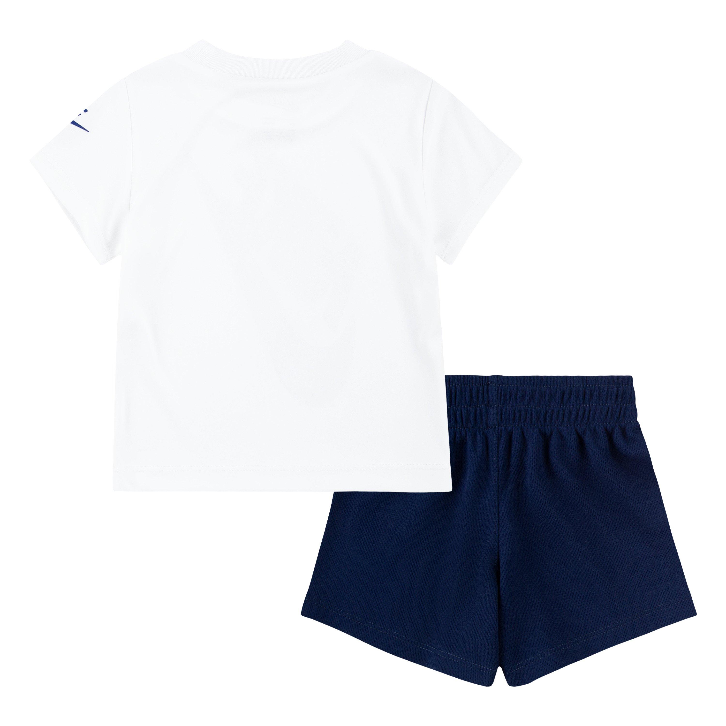 Nike Dri-FIT Futura Mesh 2-Piece Infant Boys' White/Navy Short Set