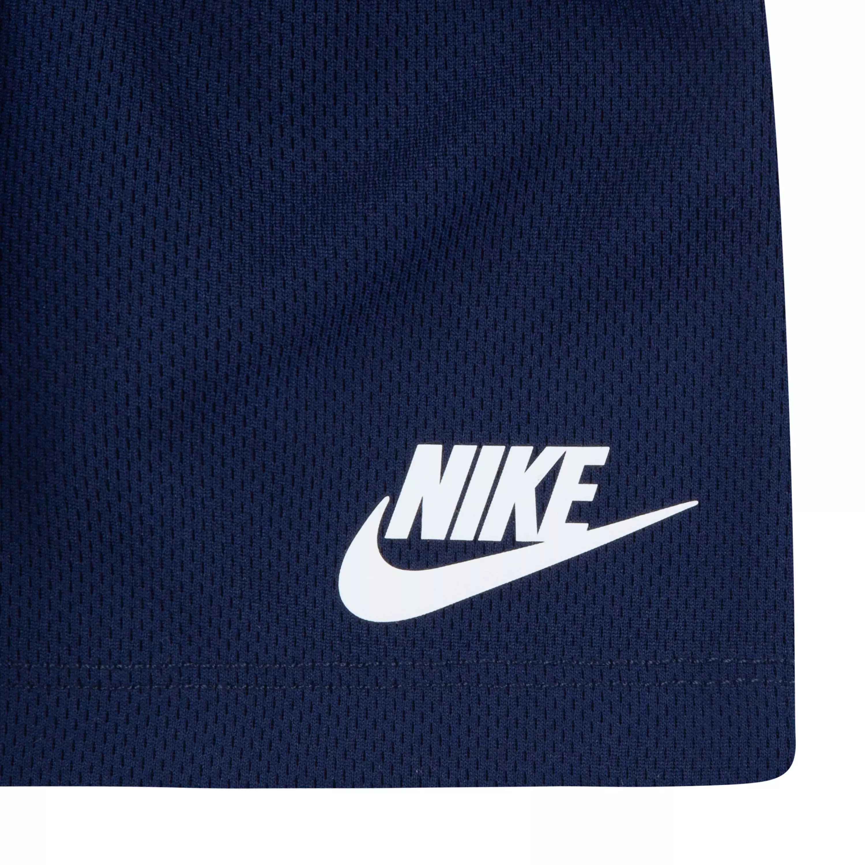 Nike Infant Boys' Dri-FIT Futura Mesh 2-Piece Short Set - White/Navy - WHITE/NAVY