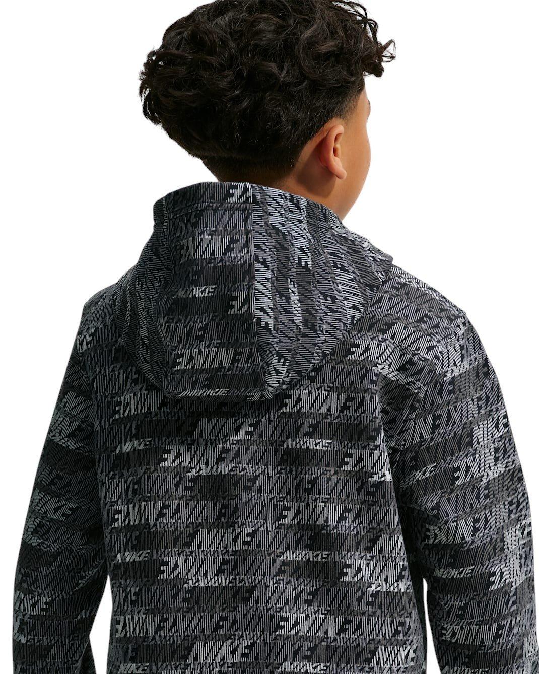 Nike Big Kids' Sportswear Club Fleece Pullover Hoodie - Black - BLACK Thumbnail View 4