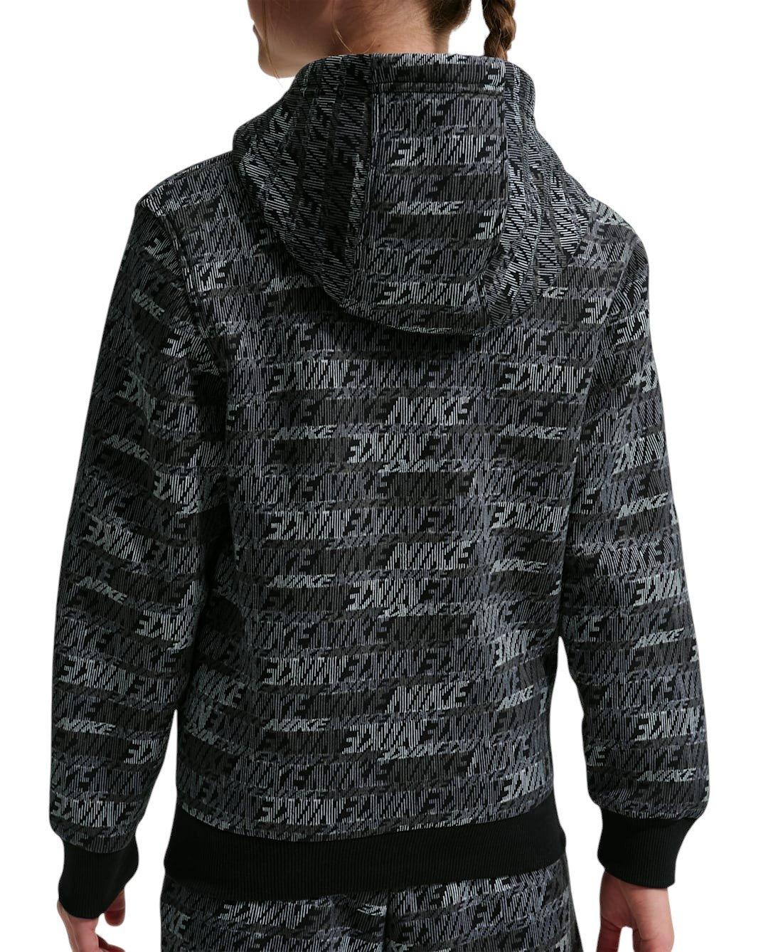 Nike Big Kids' Sportswear Club Fleece Pullover Hoodie - Black - BLACK Thumbnail View 5