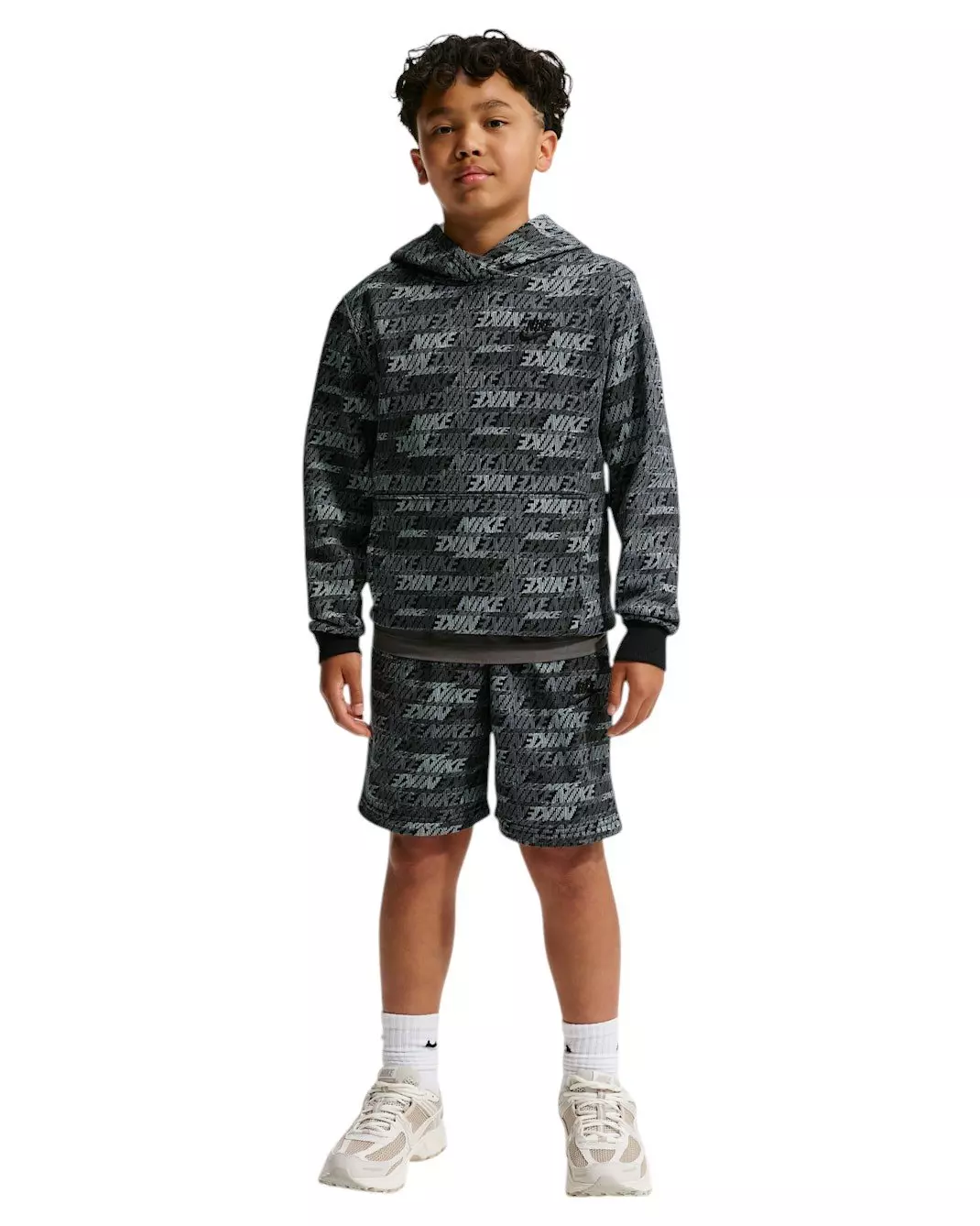 Nike Big Kids' Sportswear Club Fleece Pullover Hoodie - Black - BLACK