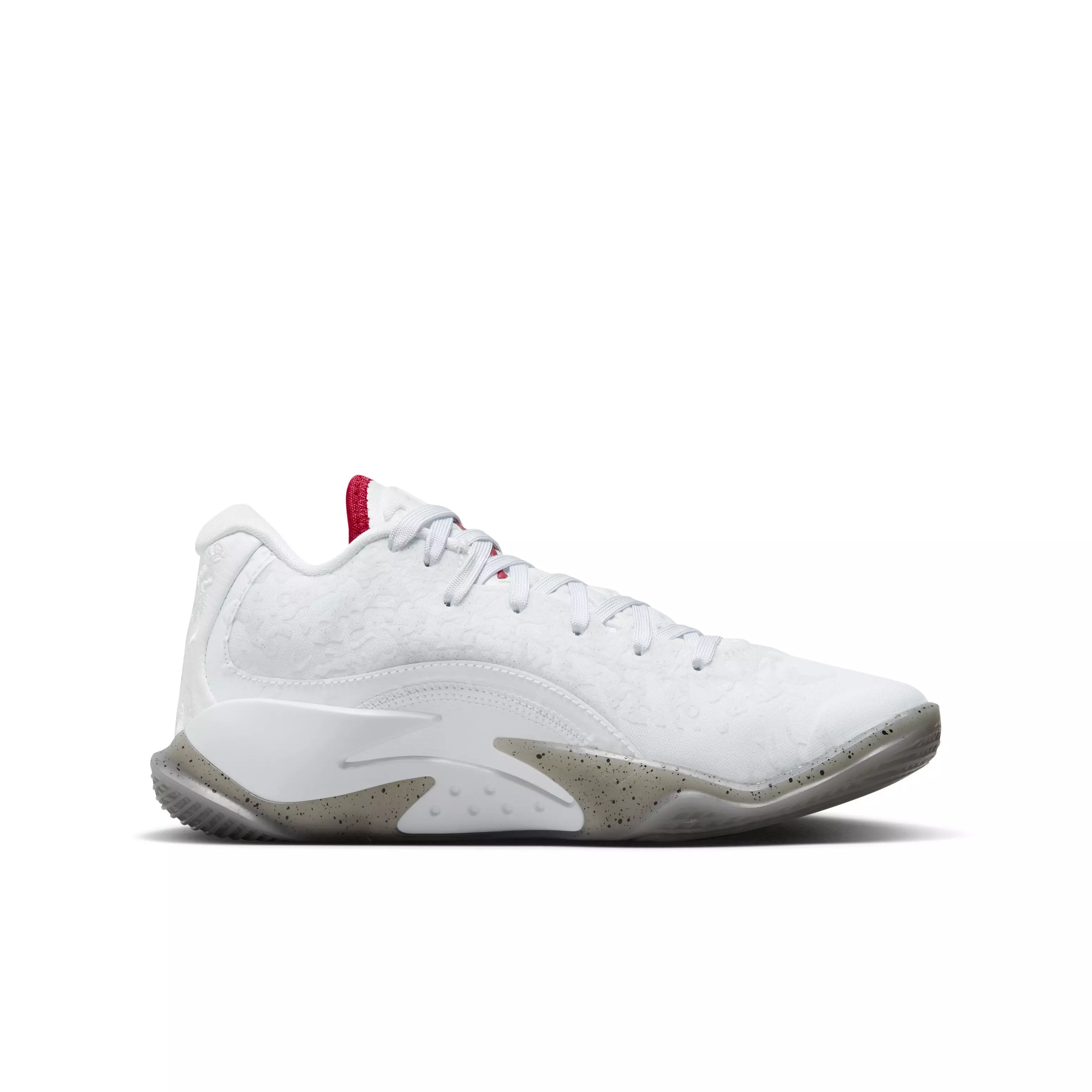Jordan Zion 3 Fresh Paint "White/Cement Grey/Pure Platinum/University Red" Grade School Boys' Basketball Shoe - WHITE/GREY/PLATINUM/RED