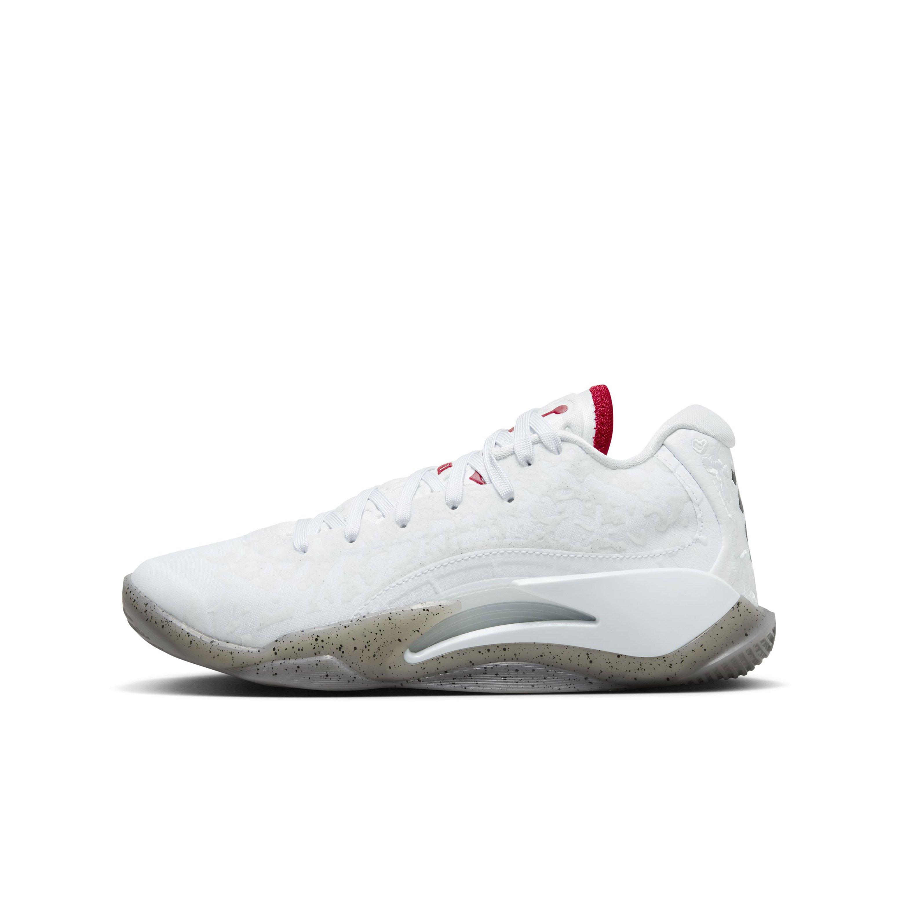 Jordan Zion 3 Fresh Paint Grade School Boys' "White/Cement Grey/Pure Platinum/Red" Basketball Shoe
