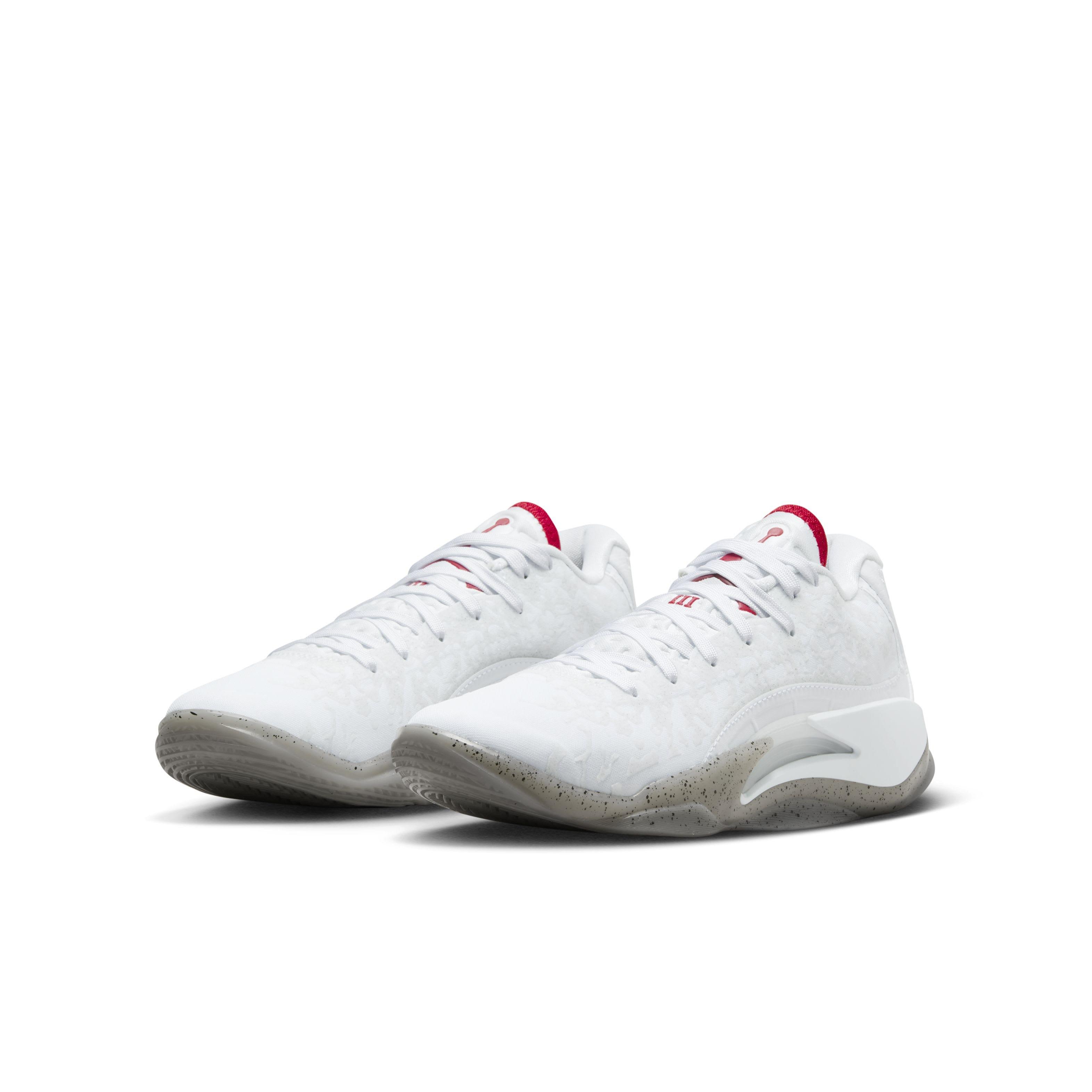 Jordan Zion 3 Fresh Paint Grade School Boys' "White/Cement Grey/Pure Platinum/Red" Basketball Shoe