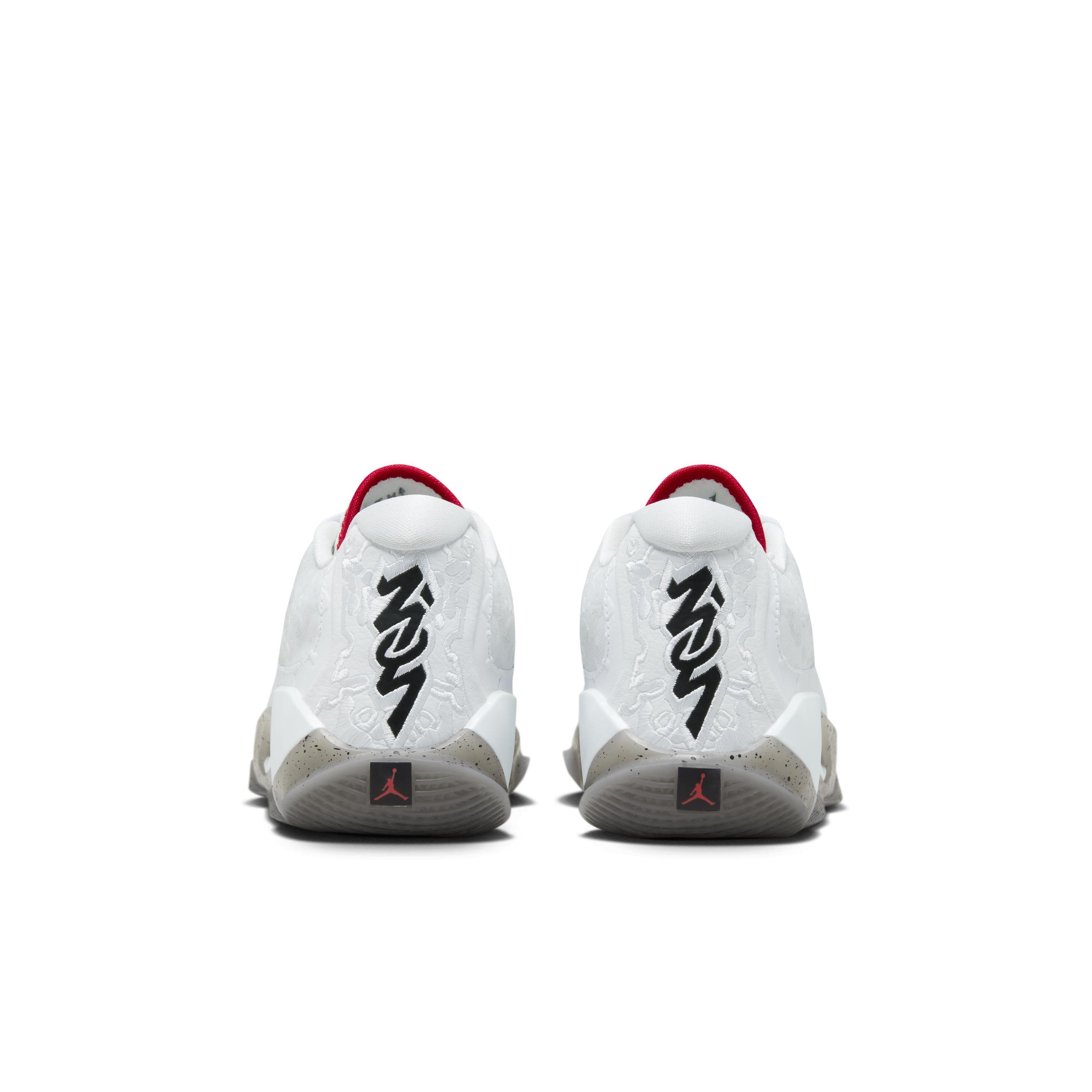 Jordan Zion 3 Fresh Paint Grade School Boys' "White/Cement Grey/Pure Platinum/Red" Basketball Shoe