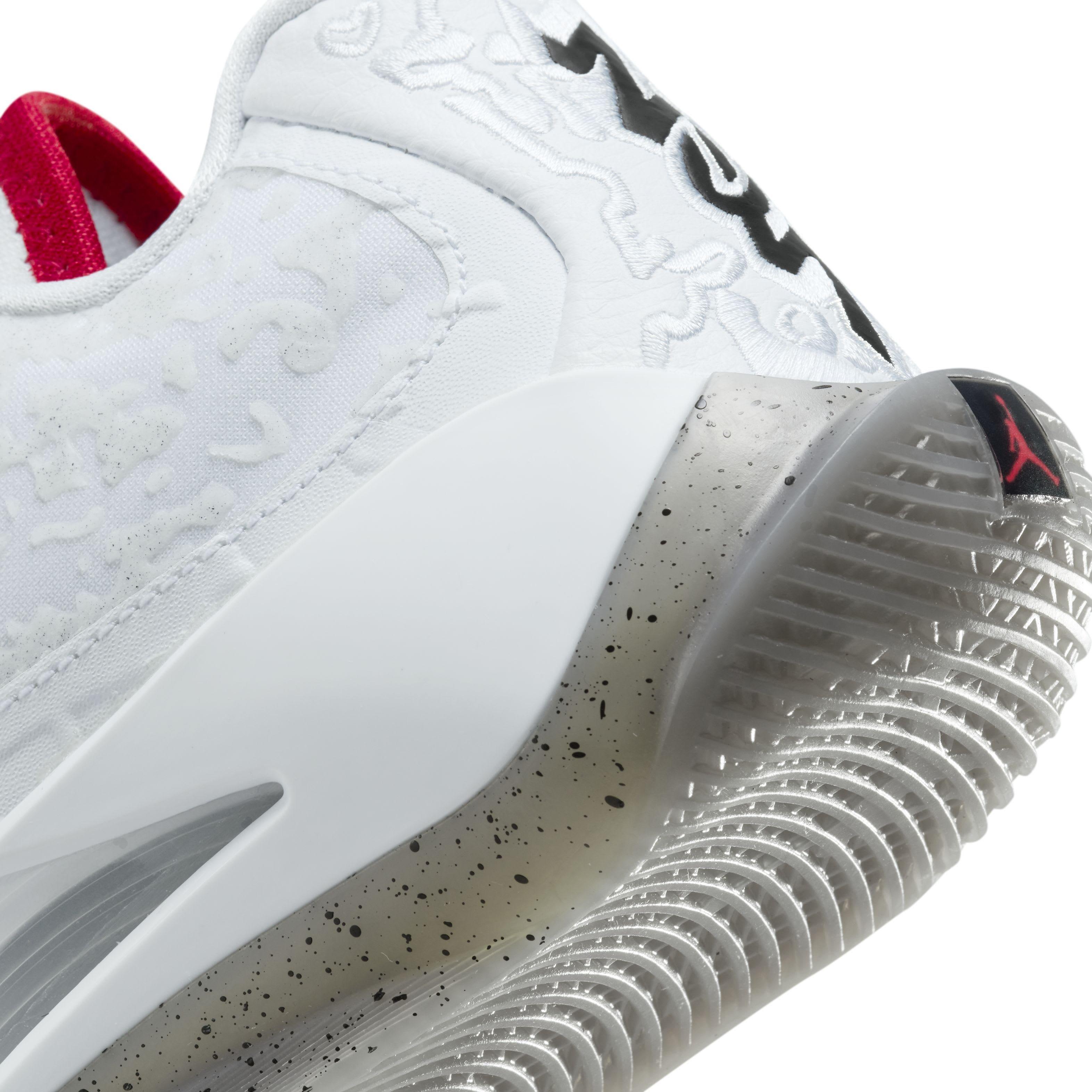 Jordan Zion 3 Fresh Paint Grade School Boys' "White/Cement Grey/Pure Platinum/Red" Basketball Shoe