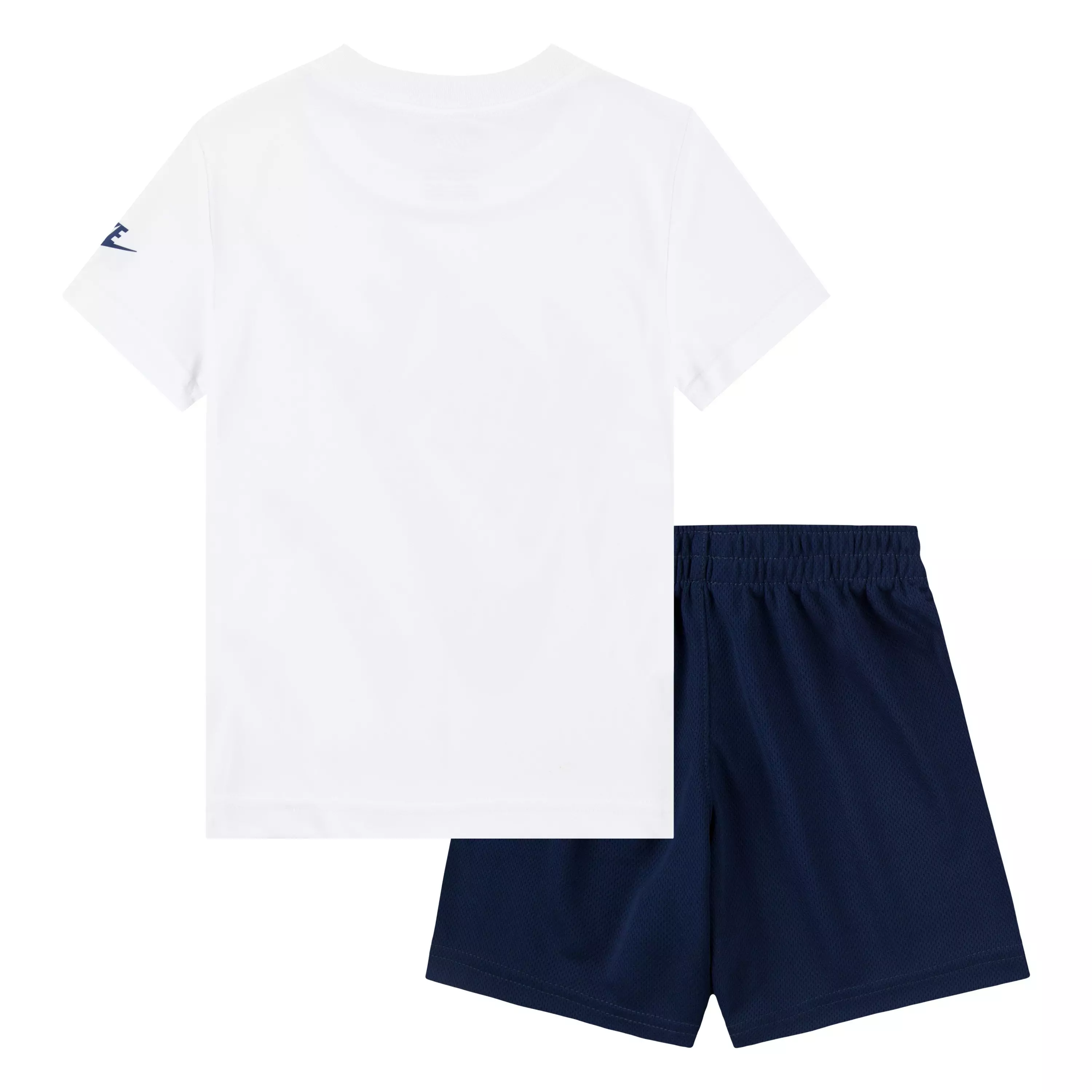 Nike Toddler Boys' Dri-FIT Futura Mesh 2-Piece Short Set - White/Navy - WHITE/NAVY