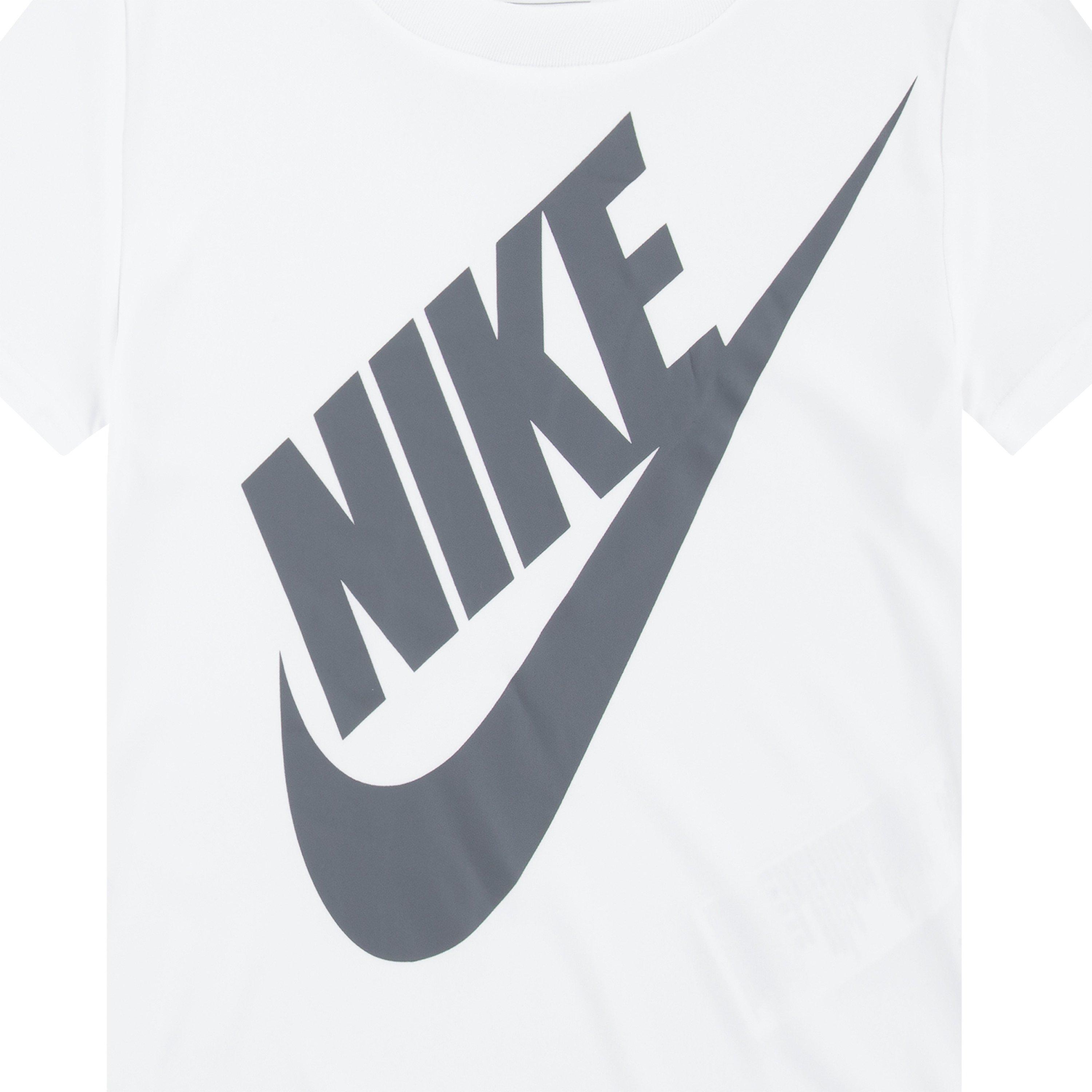 Nike Toddler Boys' Dri-FIT Futura Mesh 2-Piece Short Set - White/Navy - WHITE/NAVY Thumbnail View 3