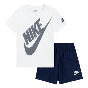 Nike Toddler Boys' Dri-FIT Futura Mesh 2-Piece Short Set -White/Navy