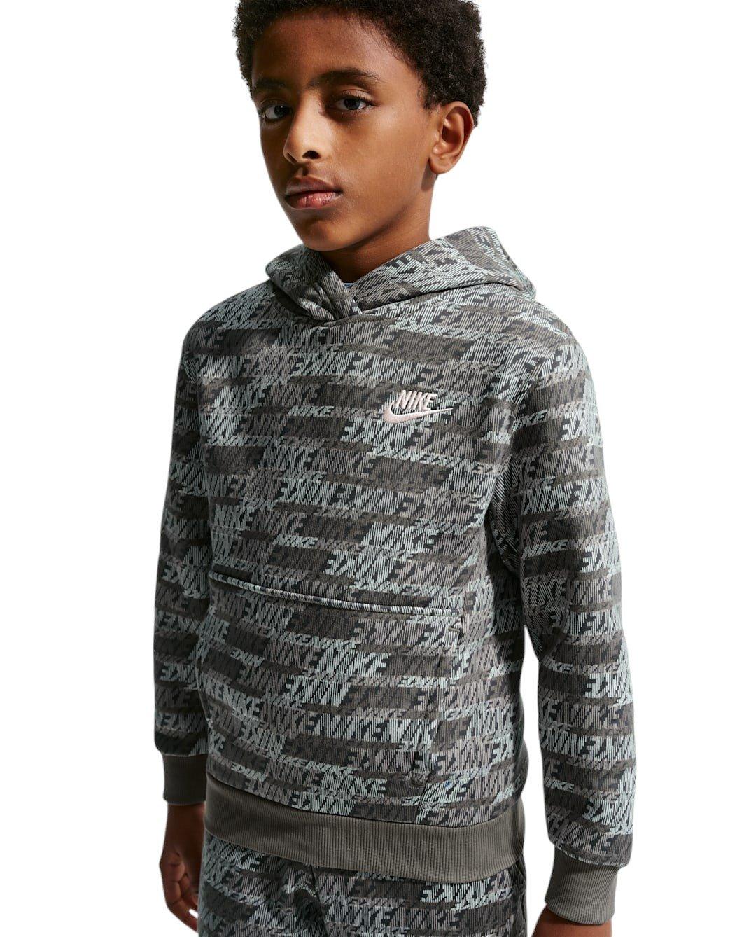Nike Sportswear Club Fleece Big Girls' Cave Stone Pullover Hoodie