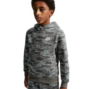 Nike Big Kids' Sportswear Club Fleece Pullover Hoodie - Cave Stone