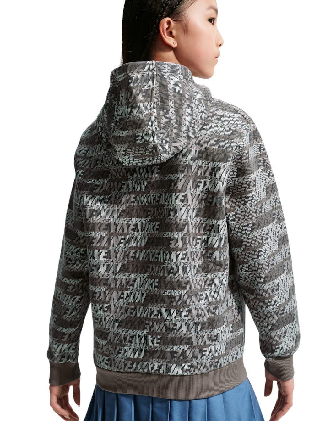 Nike Big Kids' Sportswear Club Fleece Pullover Hoodie - Cave Stone - CAVE STONE Thumbnail View 5