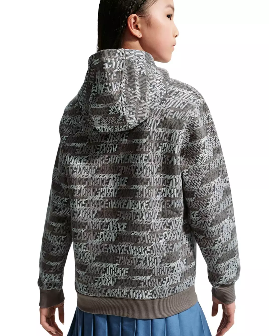 Nike Big Kids' Sportswear Club Fleece Pullover Hoodie - Cave Stone - CAVE STONE