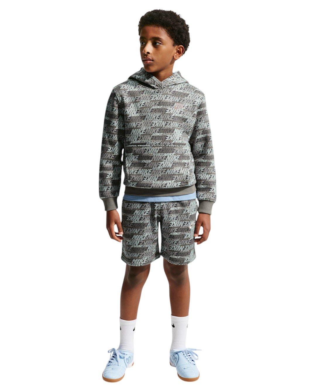 Nike Big Kids' Sportswear Club Fleece Pullover Hoodie - Cave Stone - CAVE STONE Thumbnail View 6