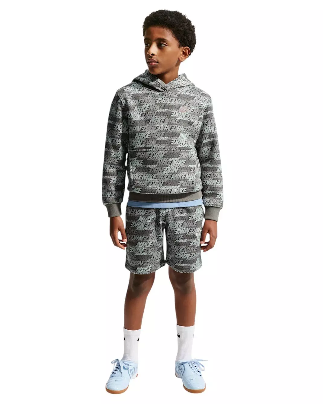 Nike Big Kids' Sportswear Club Fleece Pullover Hoodie - Cave Stone - CAVE STONE