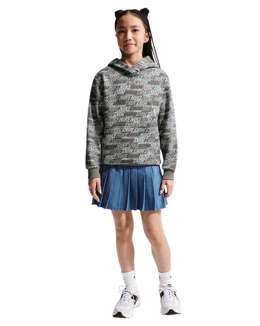 Nike Big Kids' Sportswear Club Fleece Pullover Hoodie - Cave Stone - CAVE STONE Thumbnail View 7