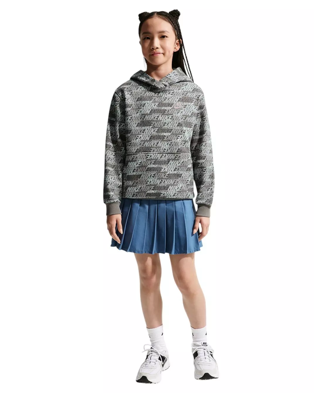 Nike Big Kids' Sportswear Club Fleece Pullover Hoodie - Cave Stone - CAVE STONE