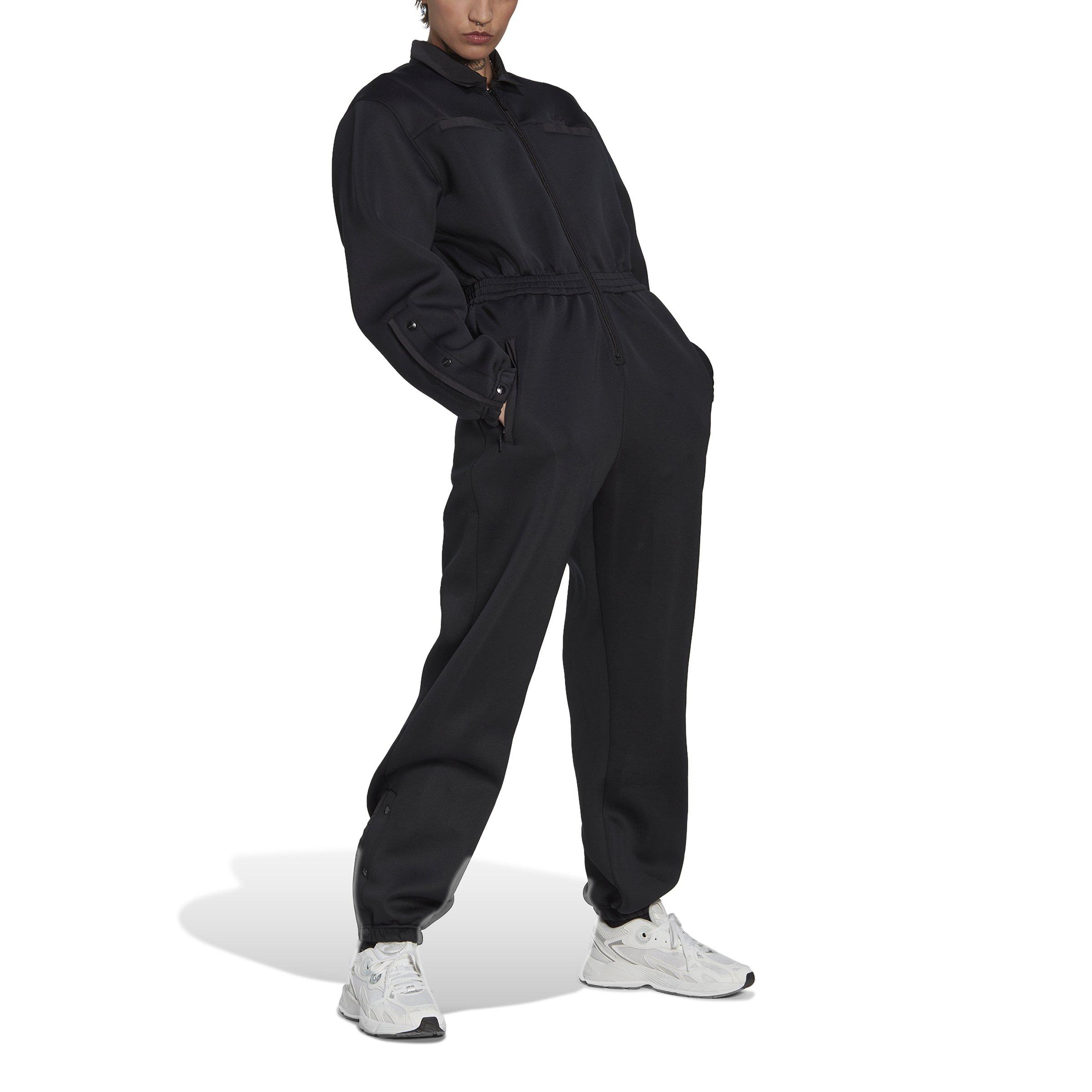 adidas Women's Spacer Nylon Jumpsuit-Black - BLACK Thumbnail View 1