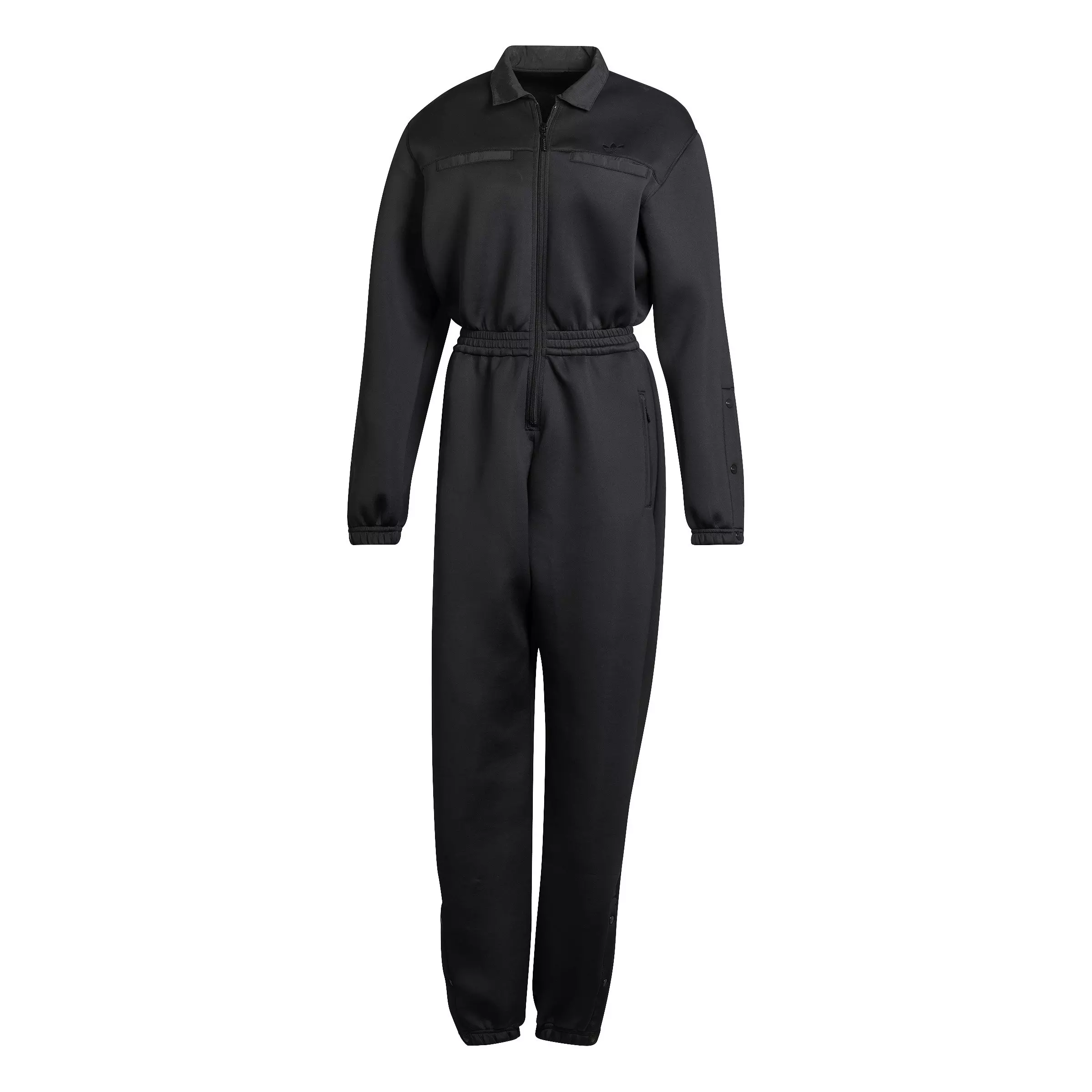 adidas Women's Spacer Nylon Jumpsuit-Black - BLACK