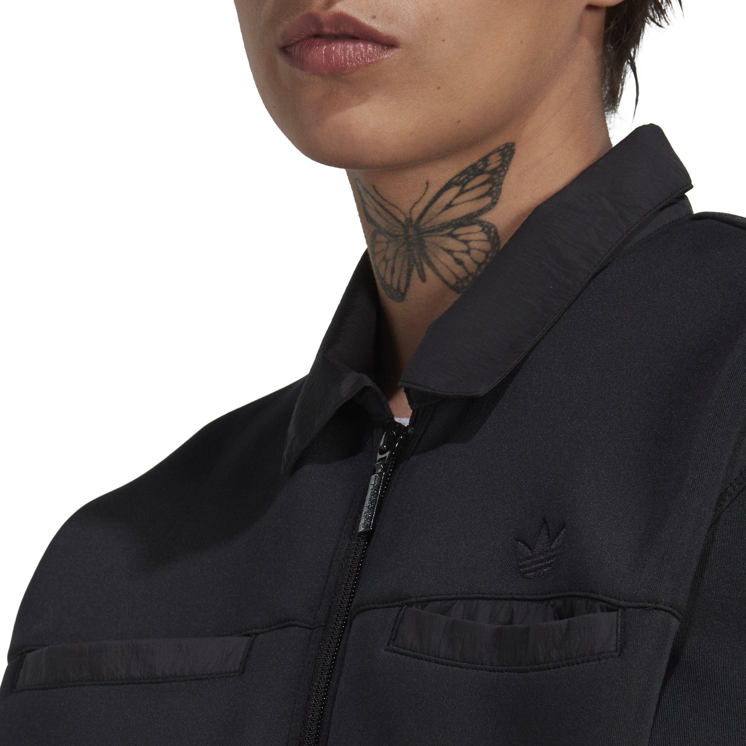 adidas Women's Spacer Nylon Jumpsuit-Black - BLACK Thumbnail View 3