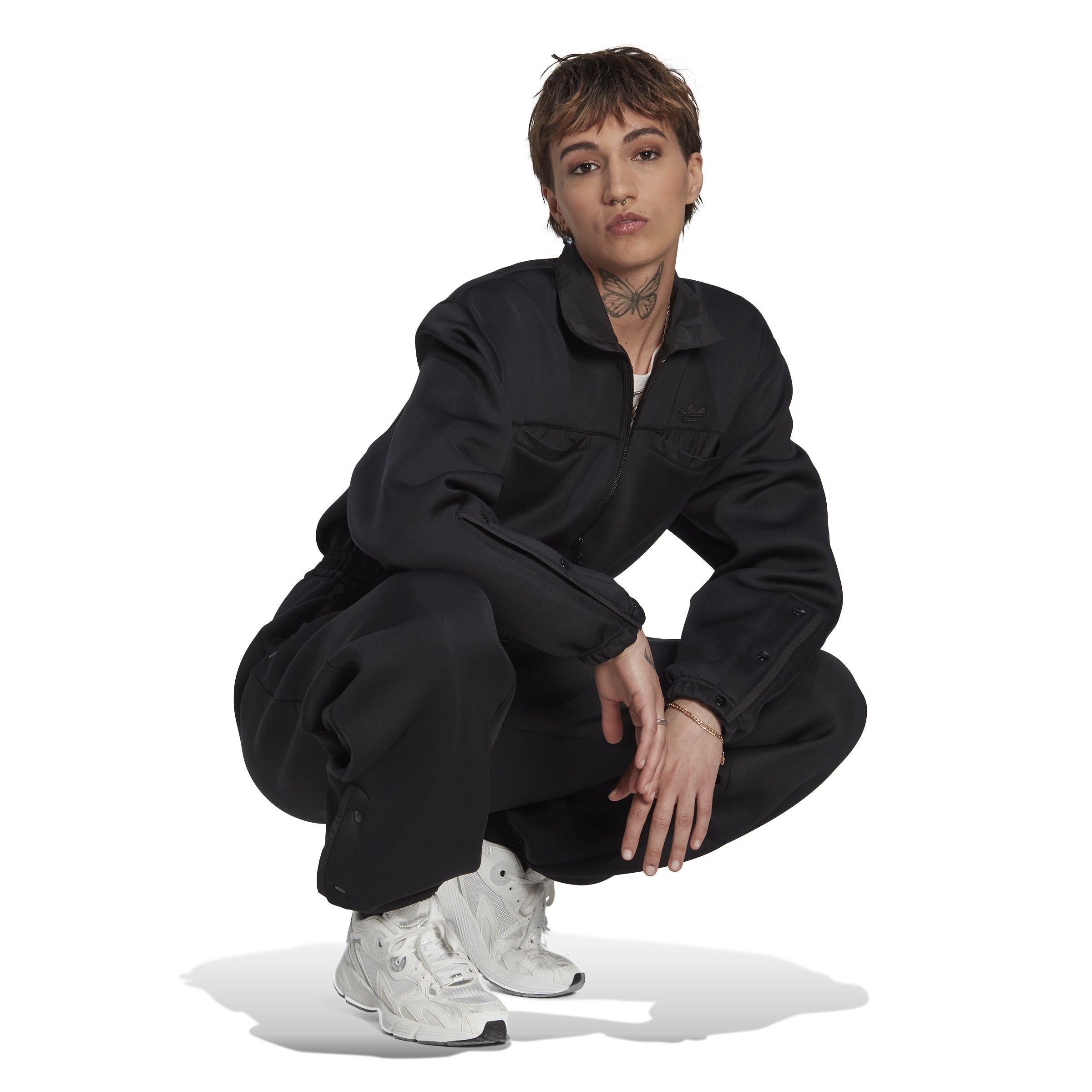 adidas Women's Spacer Nylon Jumpsuit-Black - BLACK Thumbnail View 5