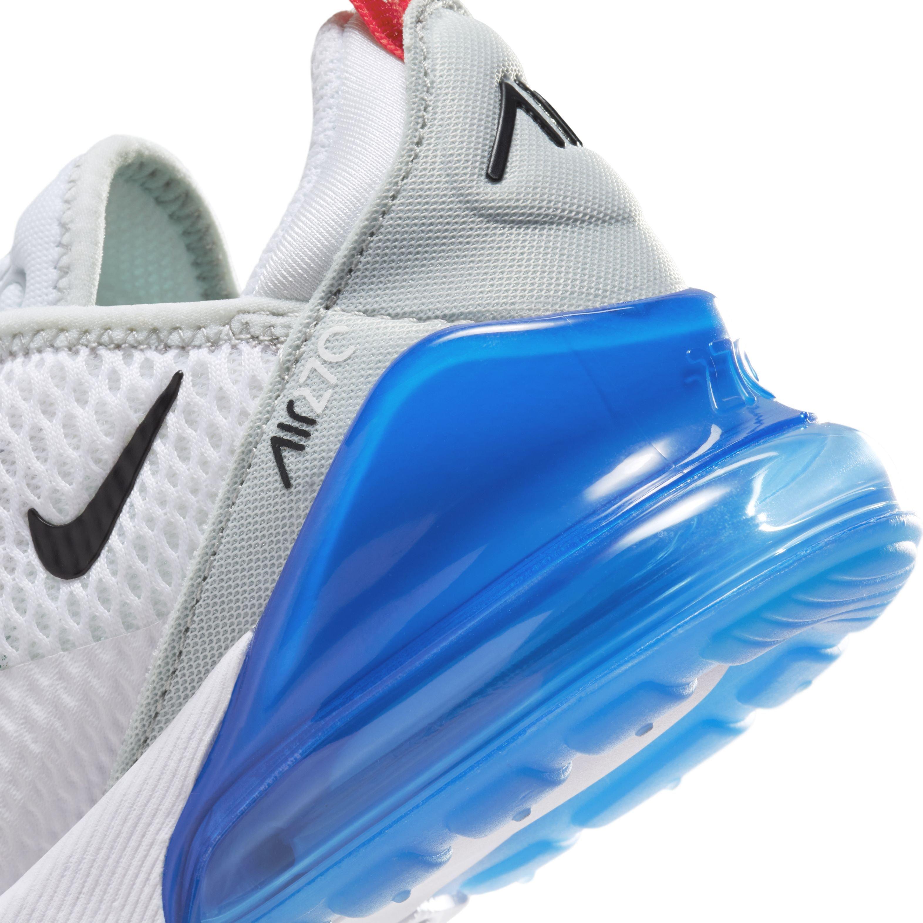 Nike Air Max 270 White/Black/Photo Blue Grade School Boys' Shoe - Hibbett